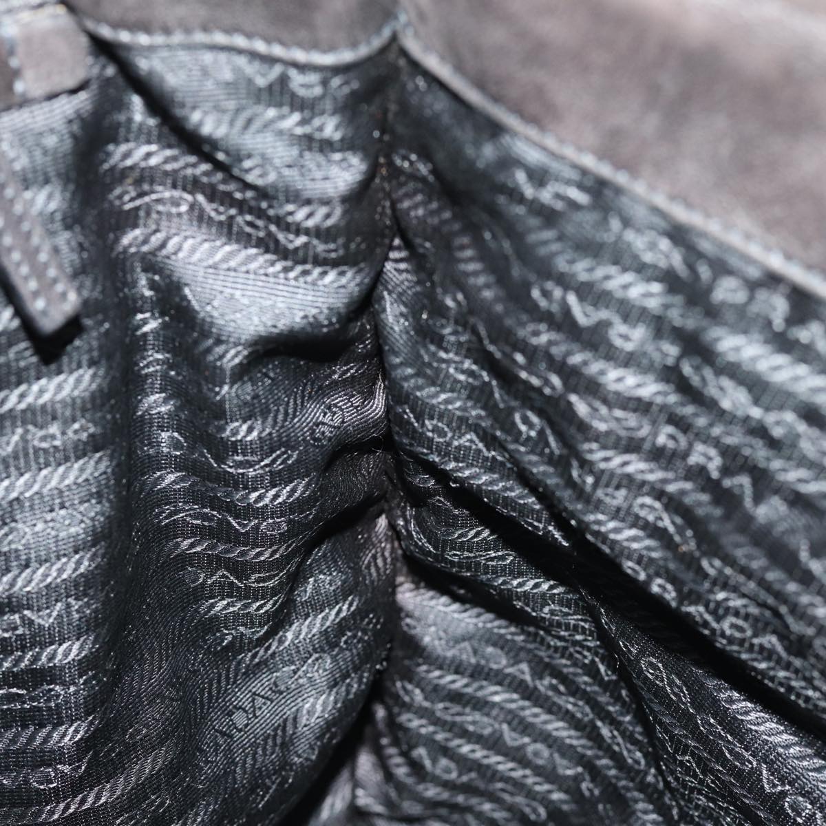 PRADA Tote Bag Nylon Black Auth 76367