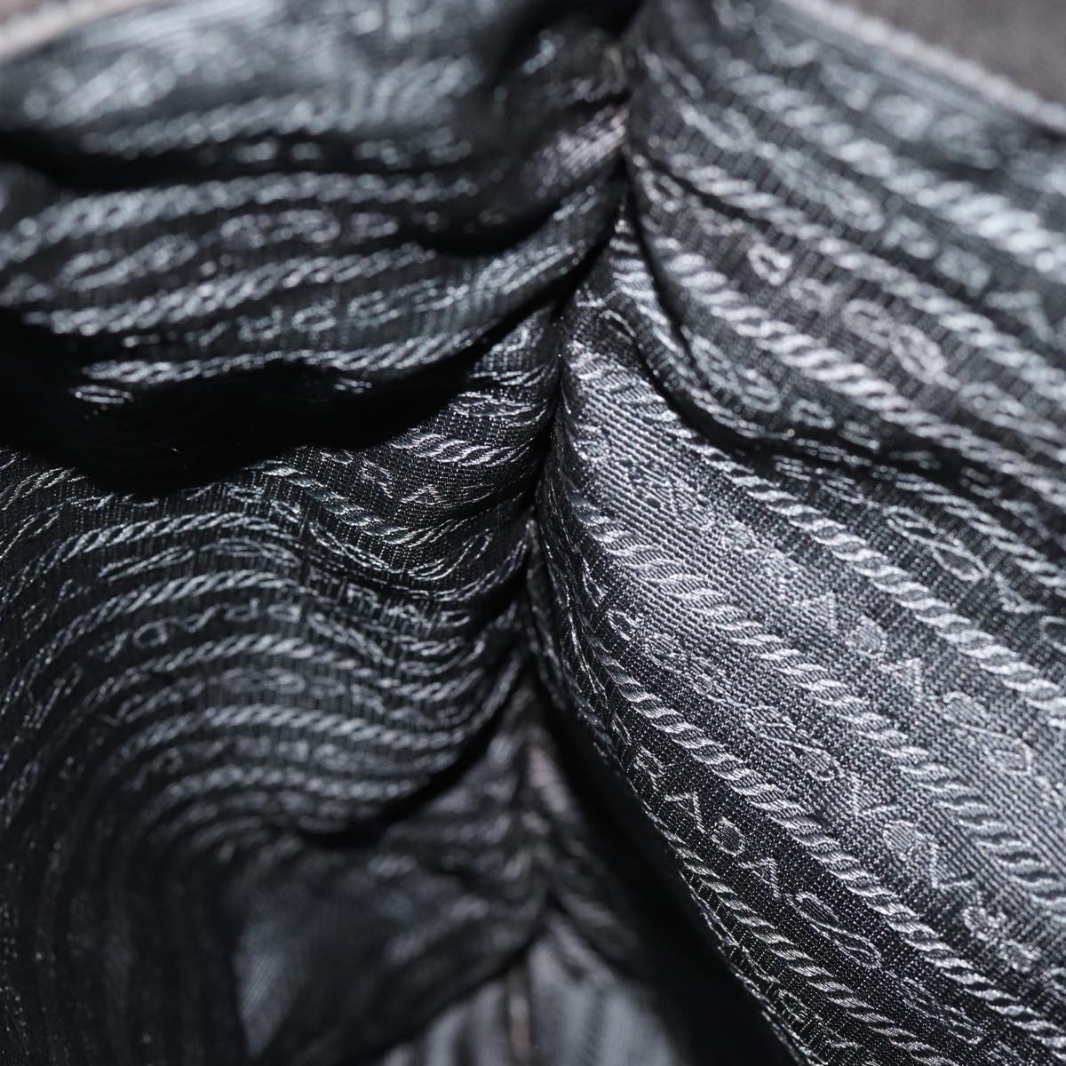 PRADA Tote Bag Nylon Black Auth 76367