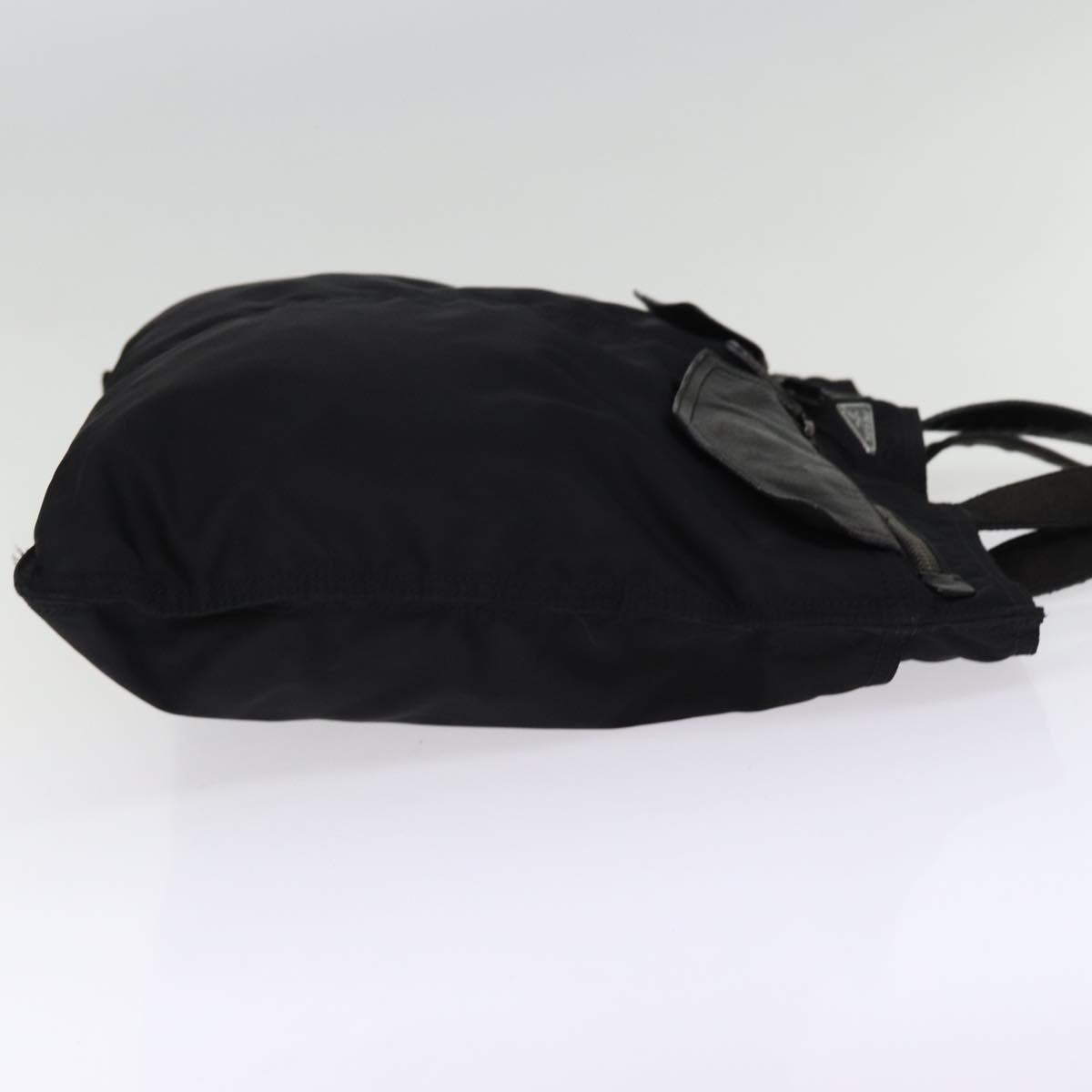 PRADA Tote Bag Nylon Black Auth 76367