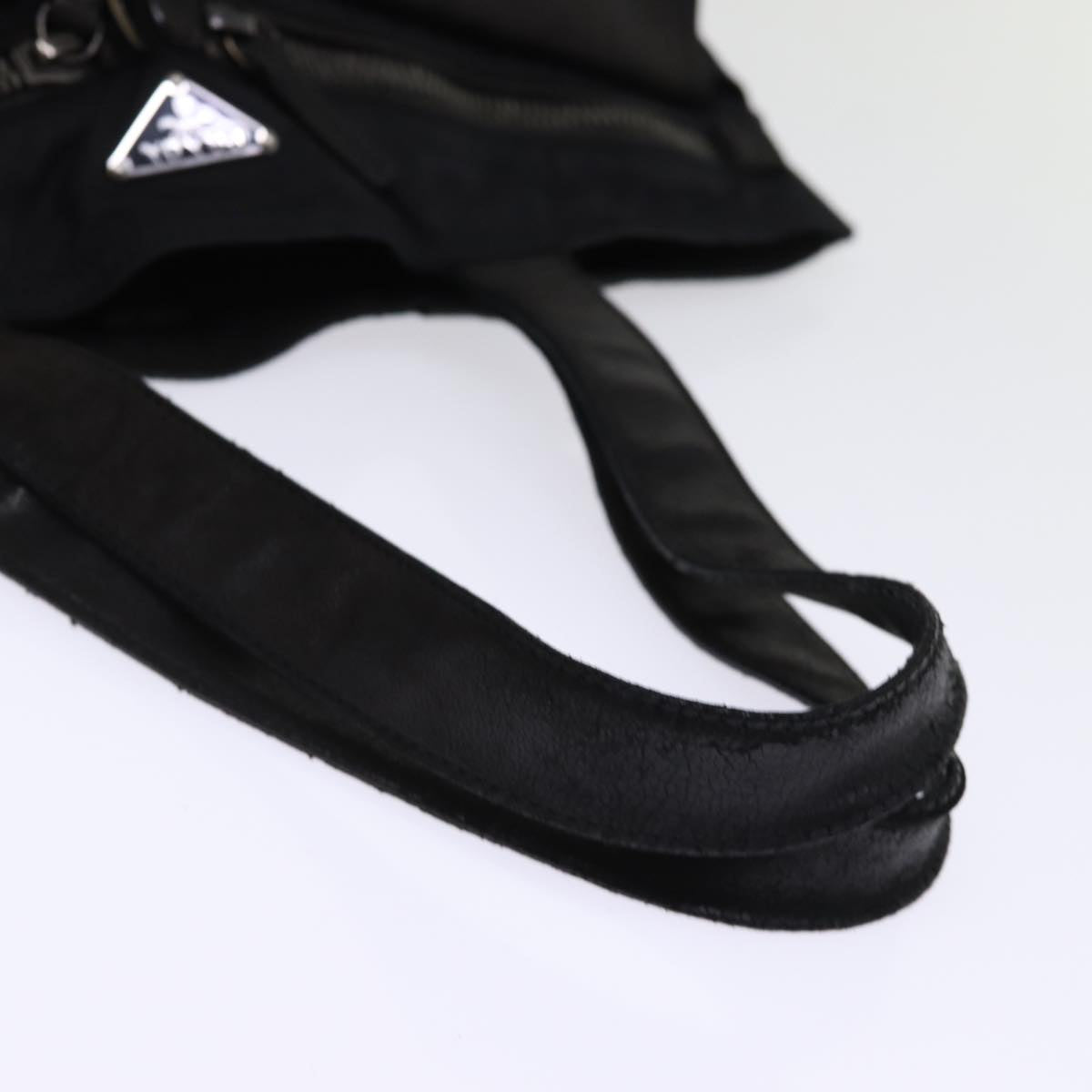 PRADA Tote Bag Nylon Black Auth 76367