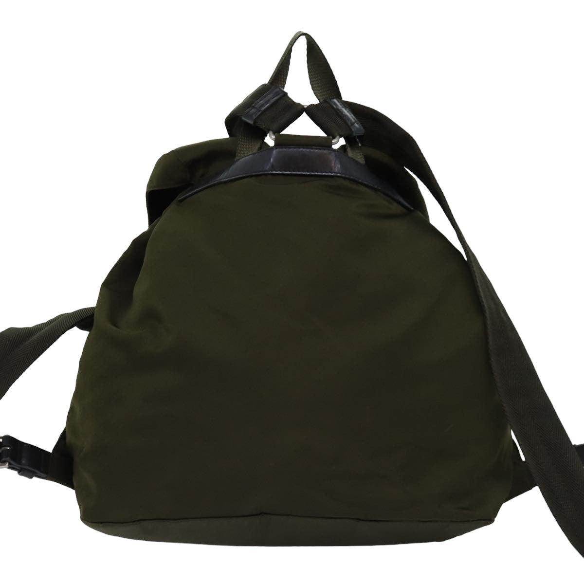 PRADA Backpack Nylon Khaki Auth 76369