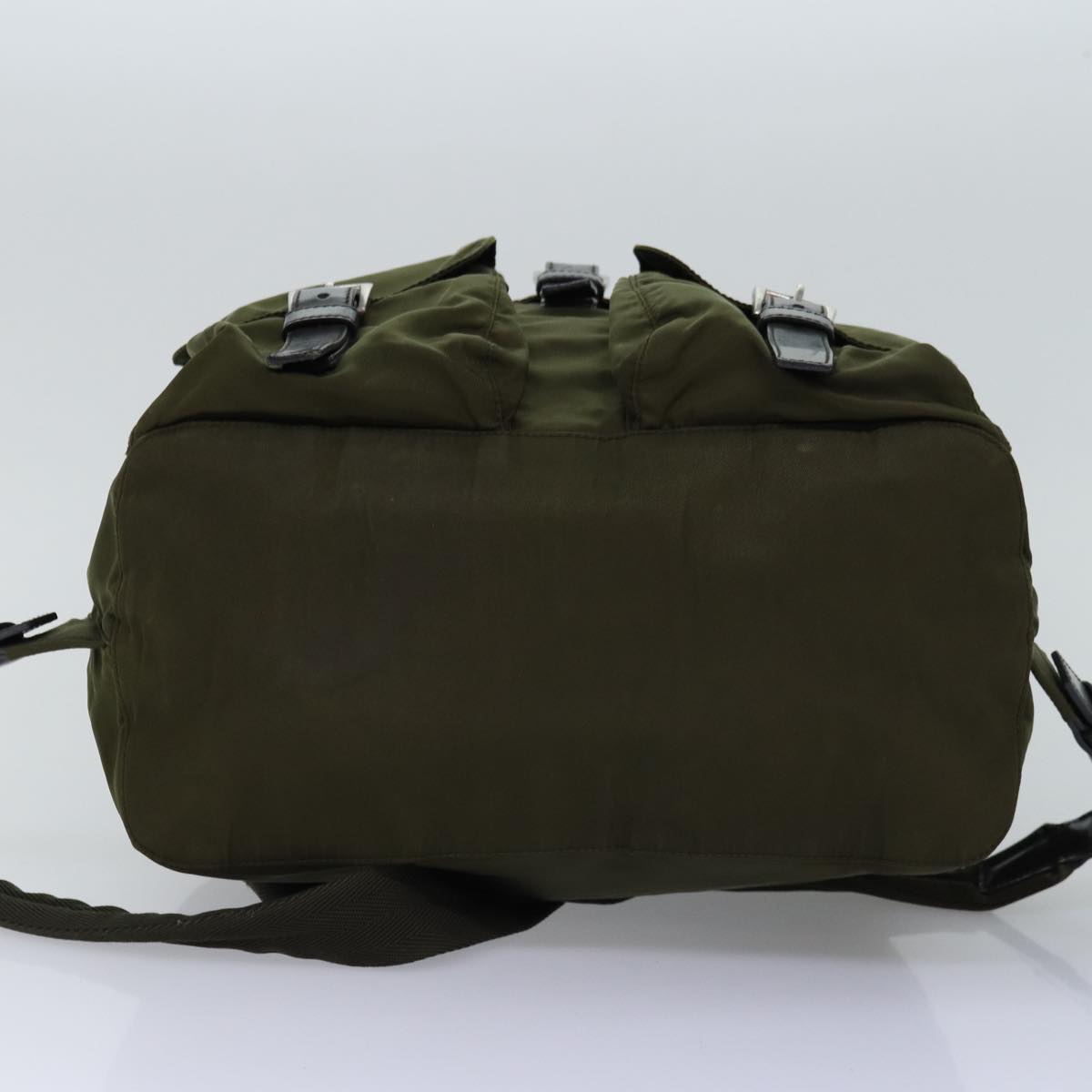 PRADA Backpack Nylon Khaki Auth 76369