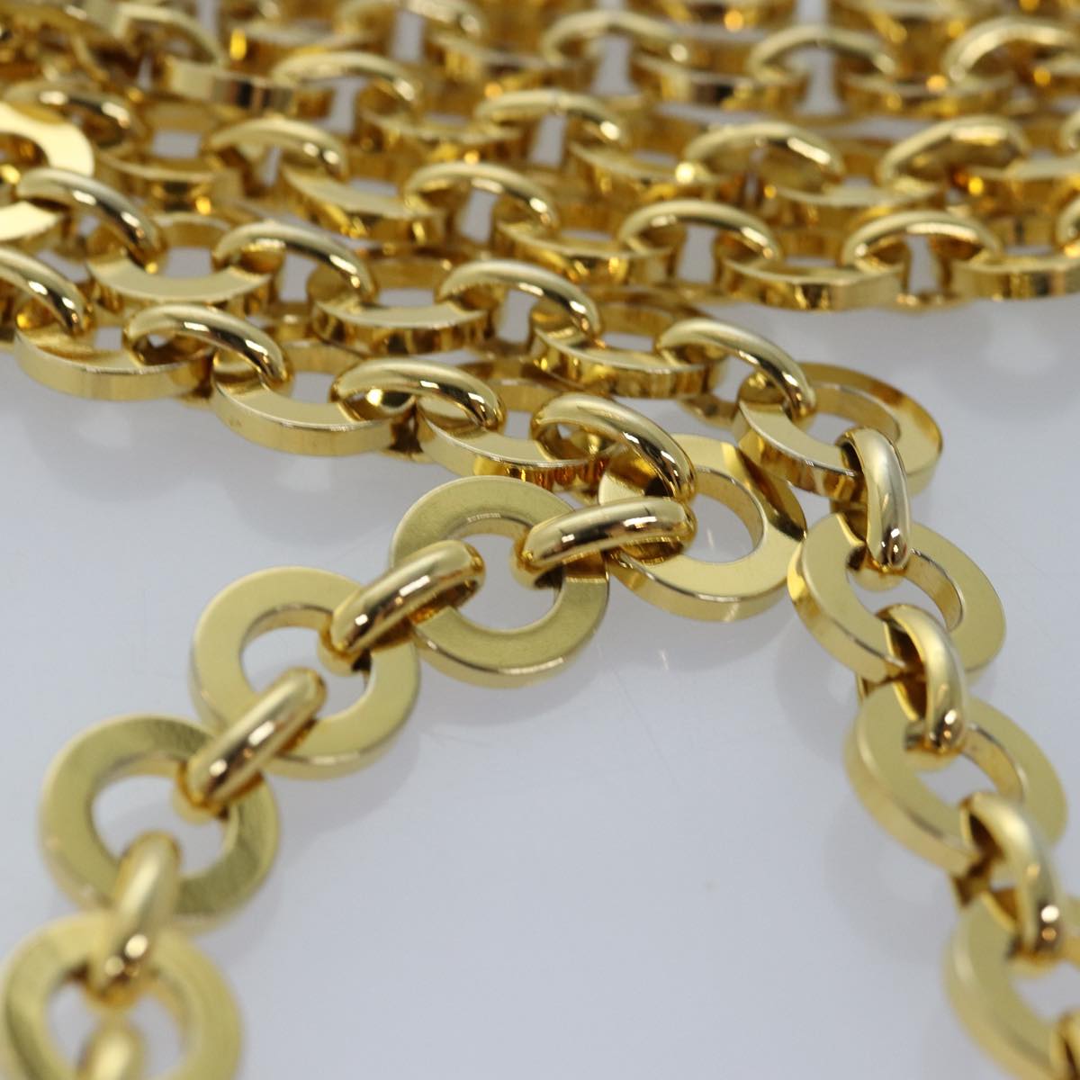 Salvatore Ferragamo Chain Shoulder Bag Suede Red Auth 76383