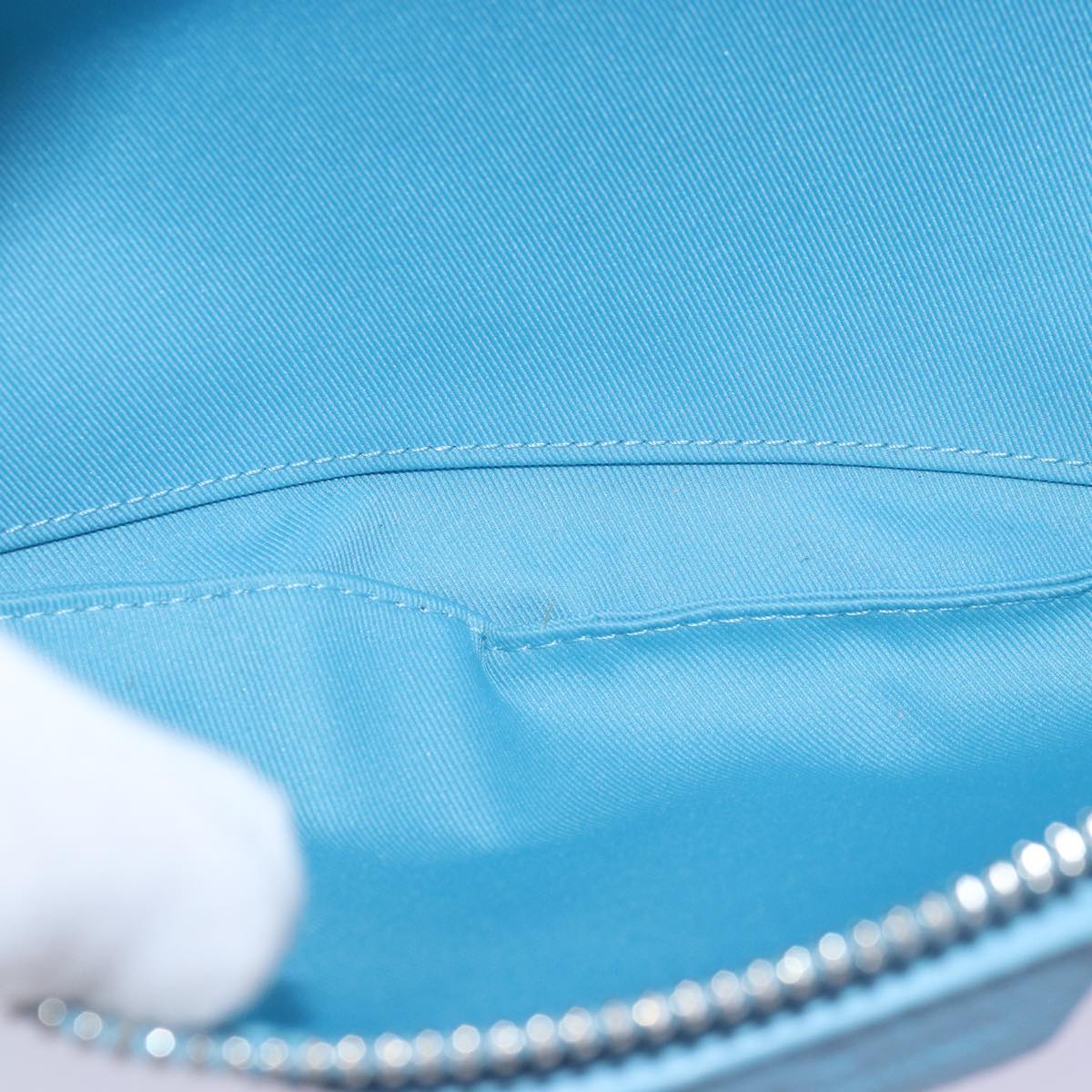 LOUIS VUITTON Taurillon Monogram Maxi Bum Bag bag Light Blue M21715 Auth 76433SM