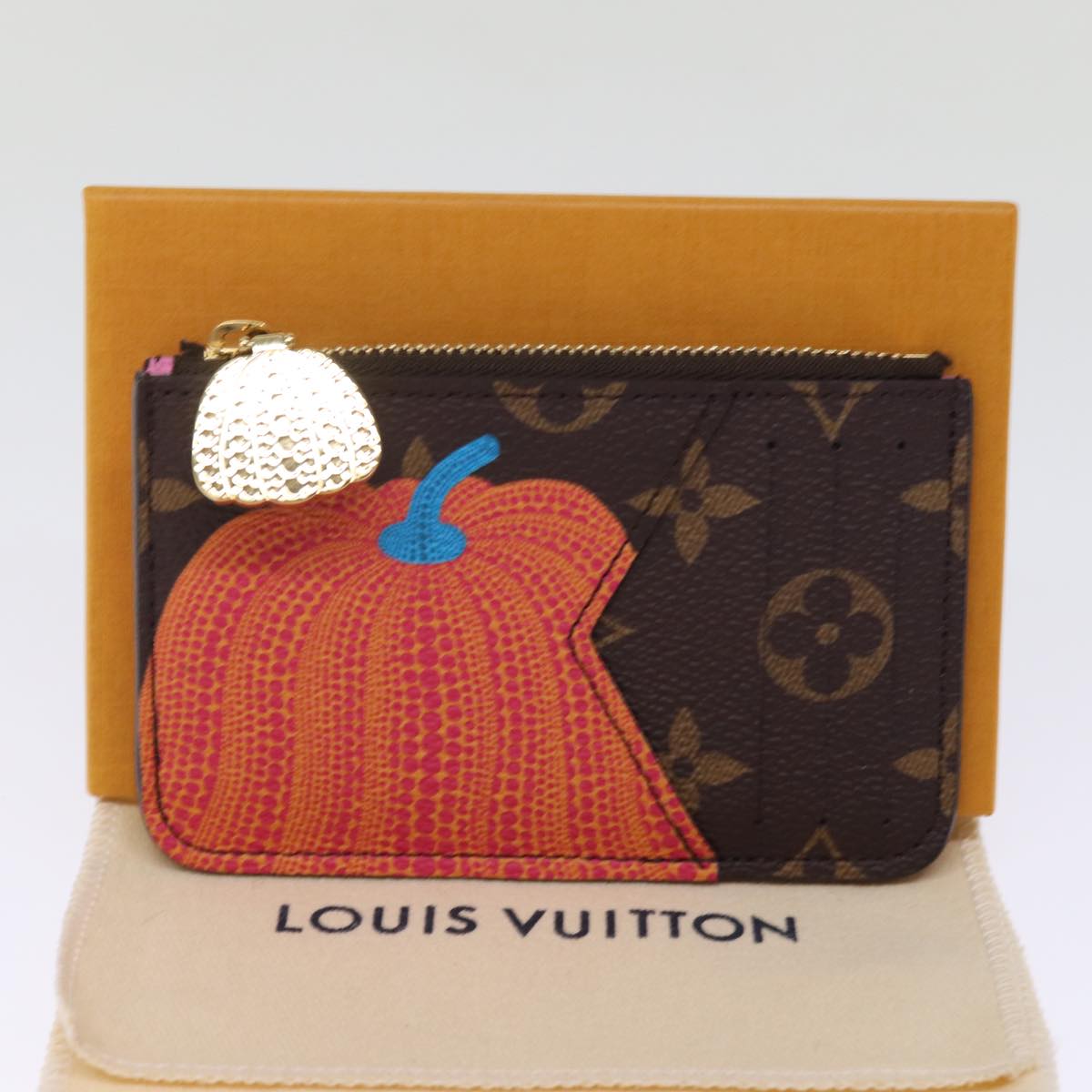 LOUIS VUITTON Yayoi Kusama YK Porte Cartes Romy Coin Purse M82110 LV Auth 76435A