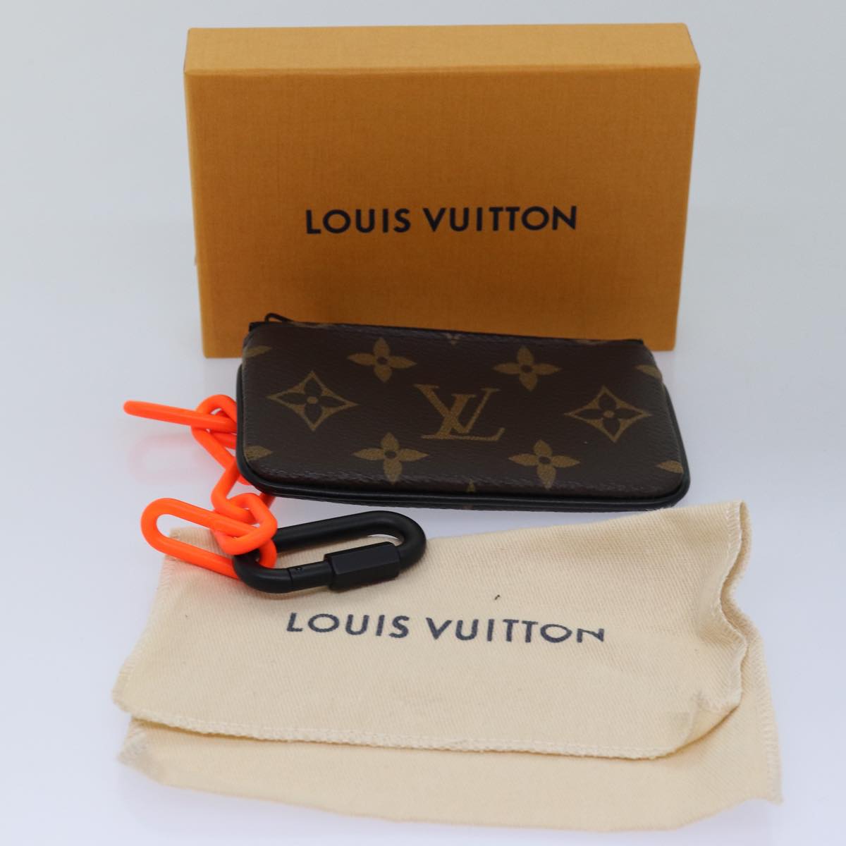 LOUIS VUITTON Monogram Solar Powered Ray Pochette Cles M44487 LV Auth 76436A