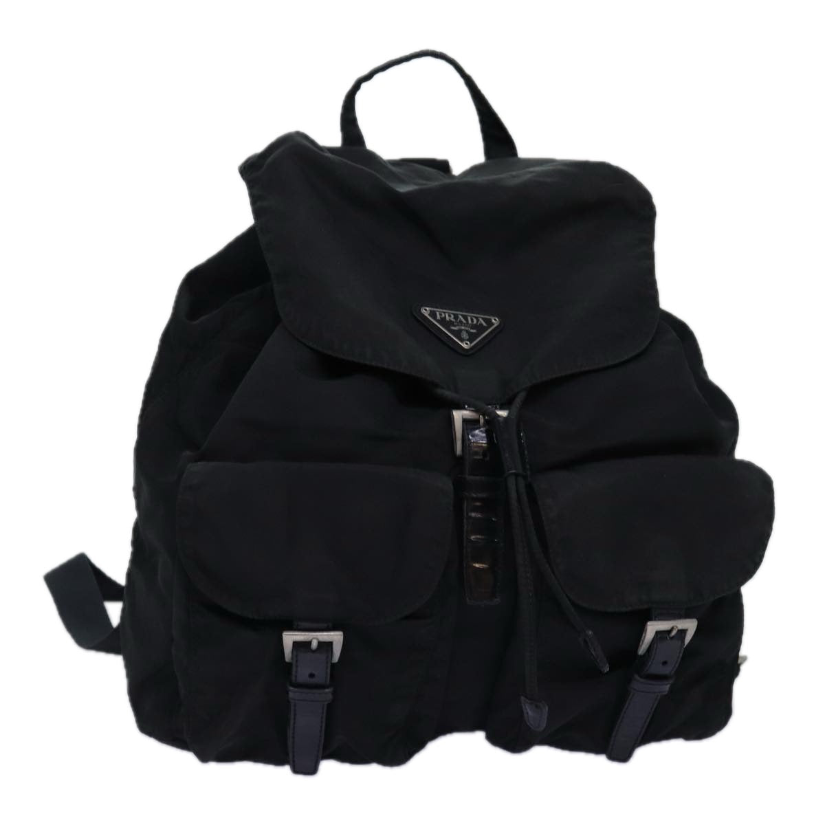 PRADA Backpack Nylon Black Auth 76575