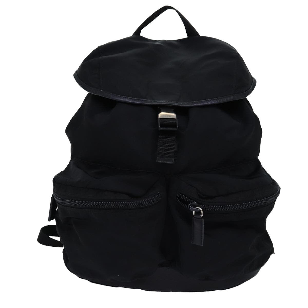 PRADA Backpack Nylon Black Auth 76576