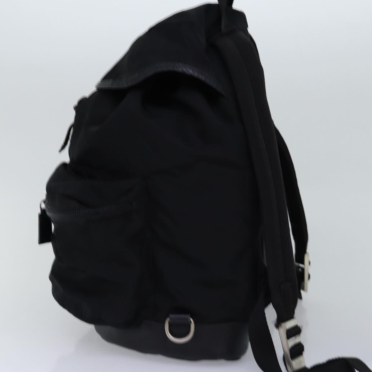 PRADA Backpack Nylon Black Auth 76576