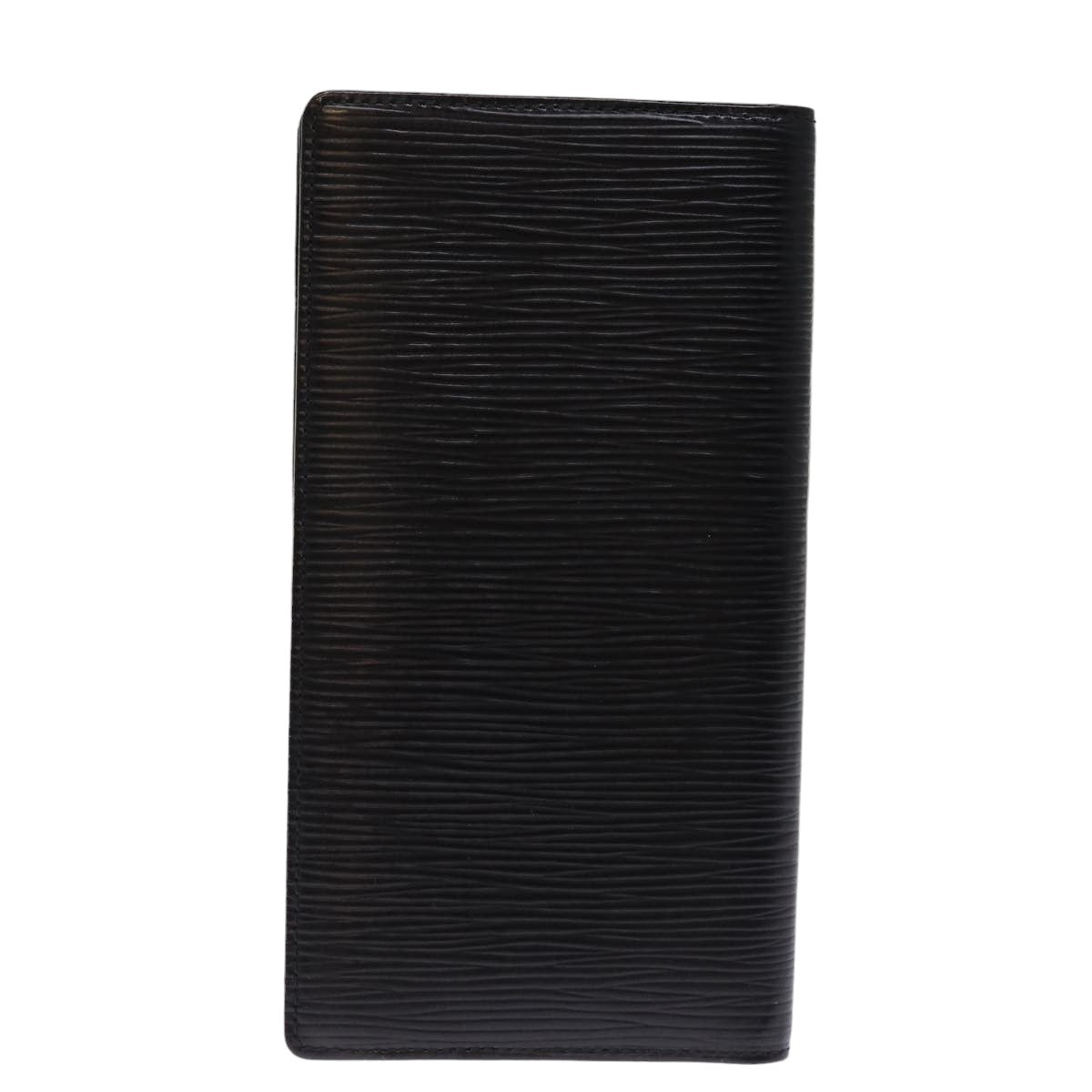 LOUIS VUITTON Epi Porte Cartes Credit Long Wallet Black M63212 LV Auth 76607