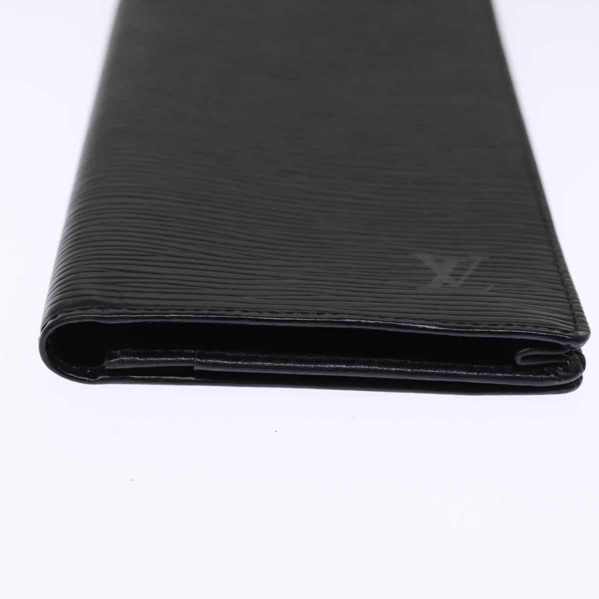 LOUIS VUITTON Epi Porte Cartes Credit Long Wallet Black M63212 LV Auth 76607