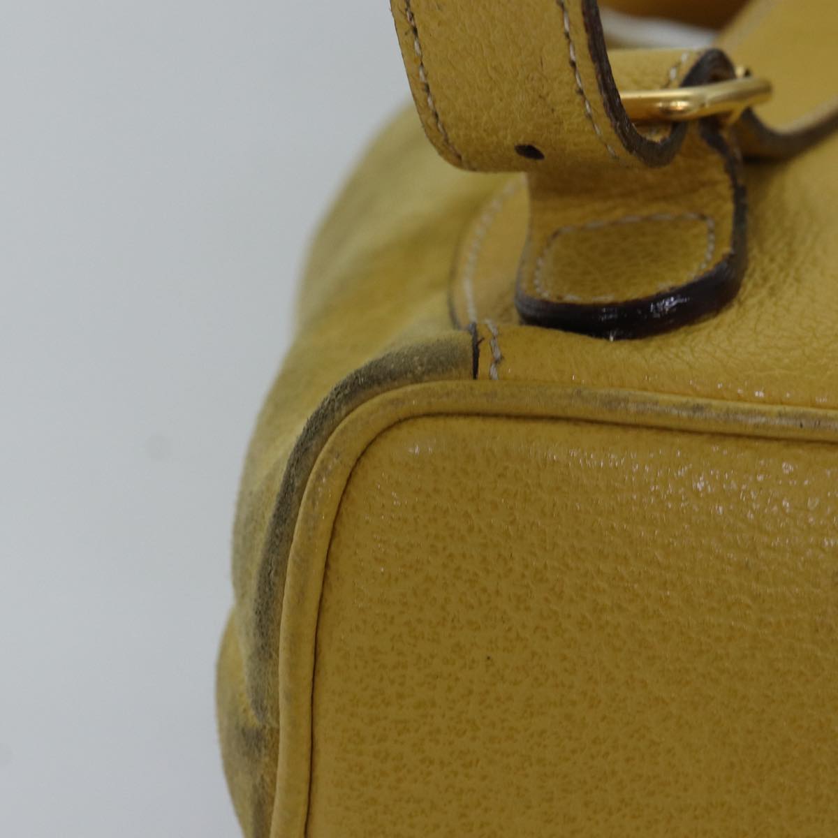 GUCCI Bamboo Backpack Suede Leather Yellow 003 2058 0030 Auth 76895