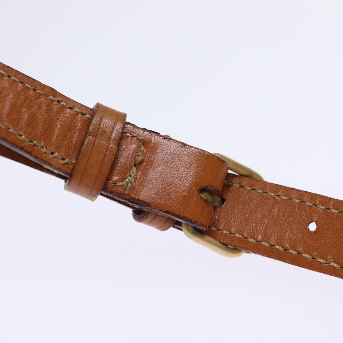 CELINE Macadam Canvas Shoulder Bag PVC Leather Brown Auth 77199