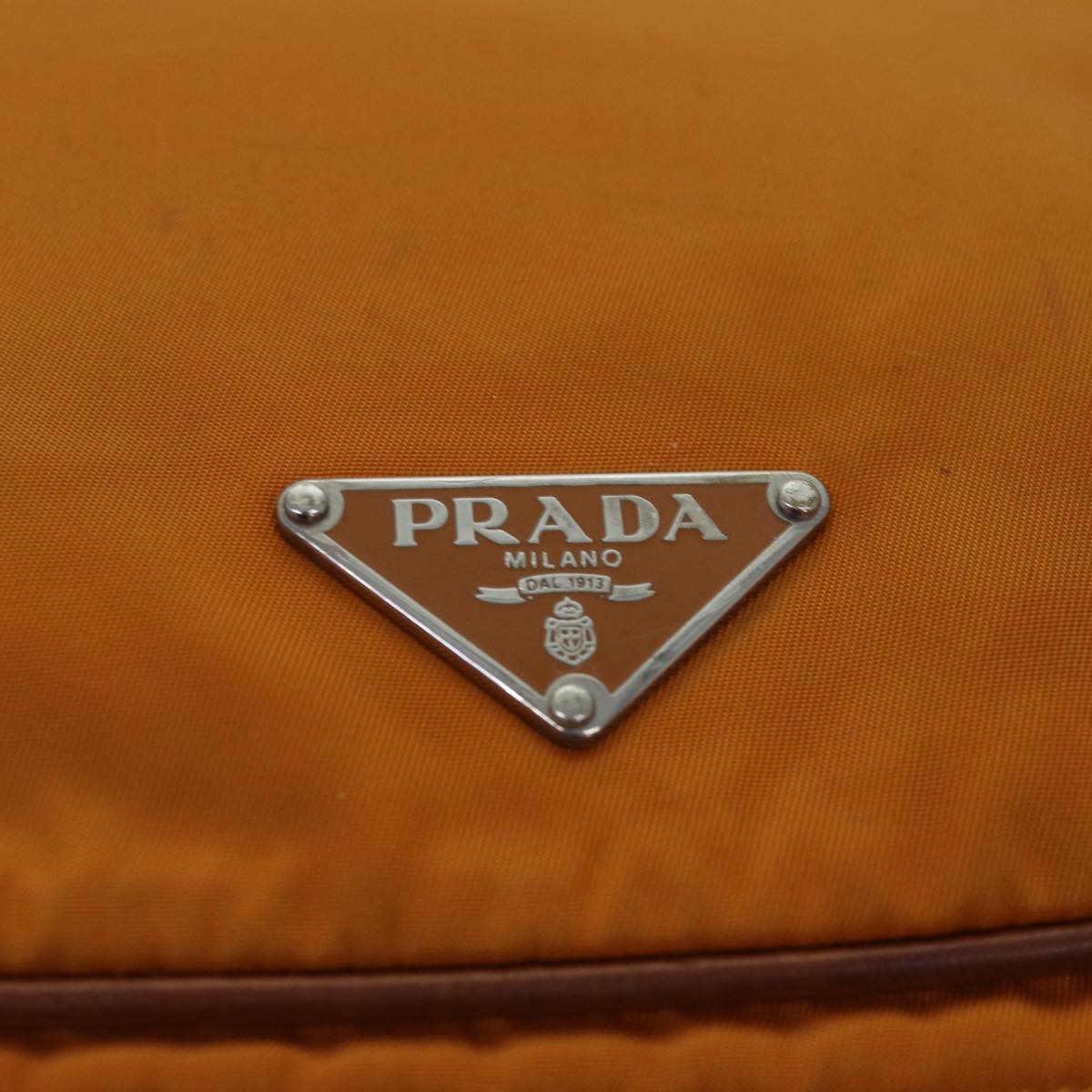 PRADA Shoulder Bag Nylon Orange Auth 77204