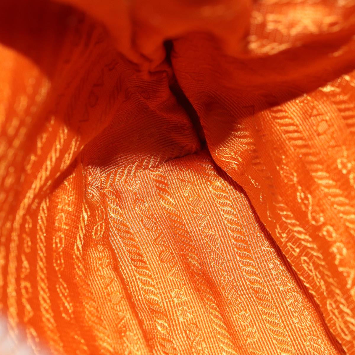 PRADA Shoulder Bag Nylon Orange Auth 77204