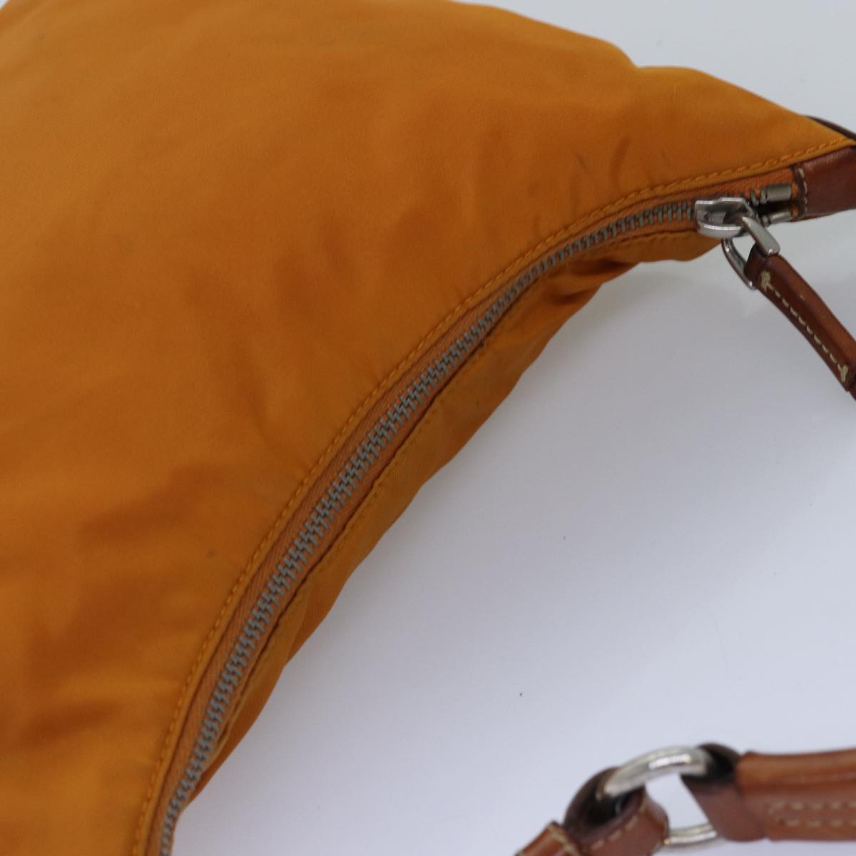 PRADA Shoulder Bag Nylon Orange Auth 77204