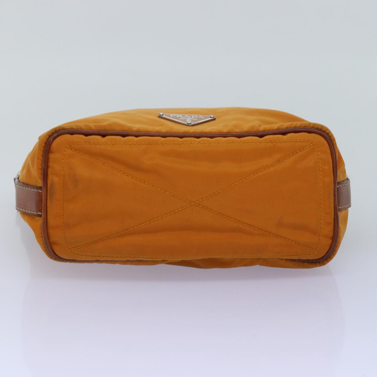 PRADA Shoulder Bag Nylon Orange Auth 77204