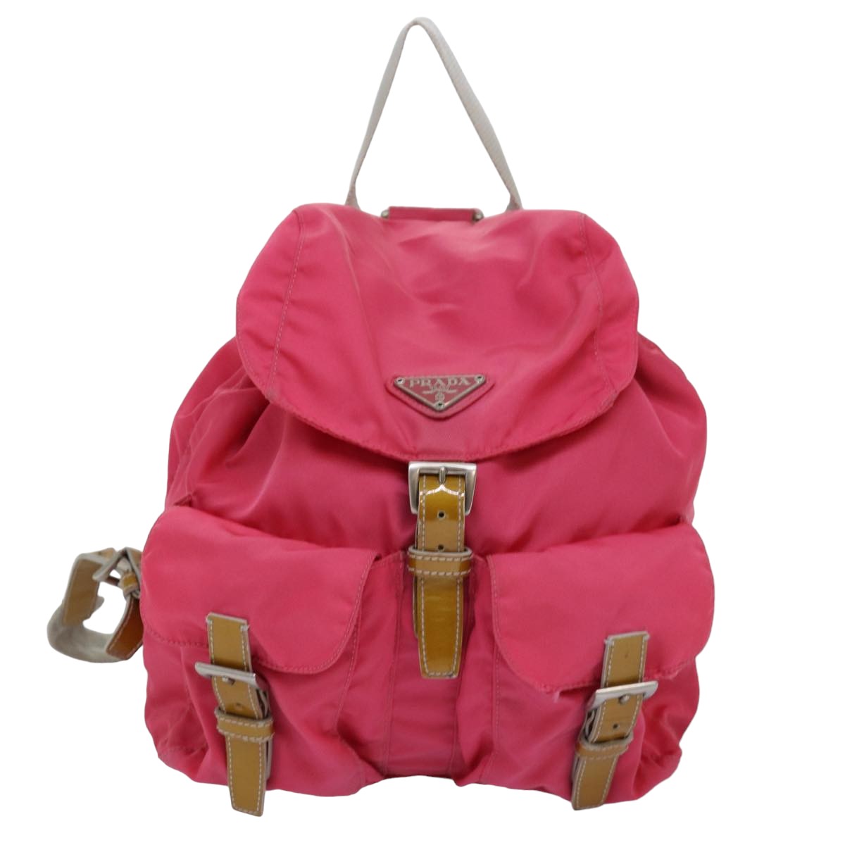 PRADA Backpack Nylon Pink Auth 77236