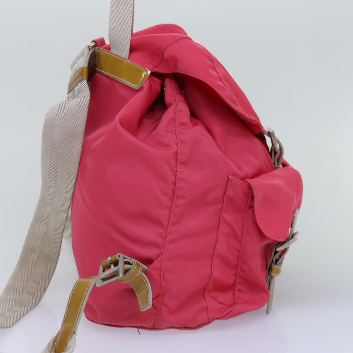 PRADA Backpack Nylon Pink Auth 77236