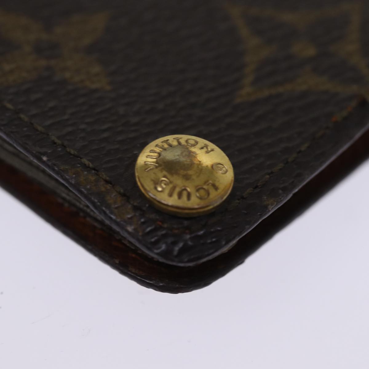 LOUIS VUITTON Monogram Porte Cartes Credit Pression Case M60937 LV Auth 77238