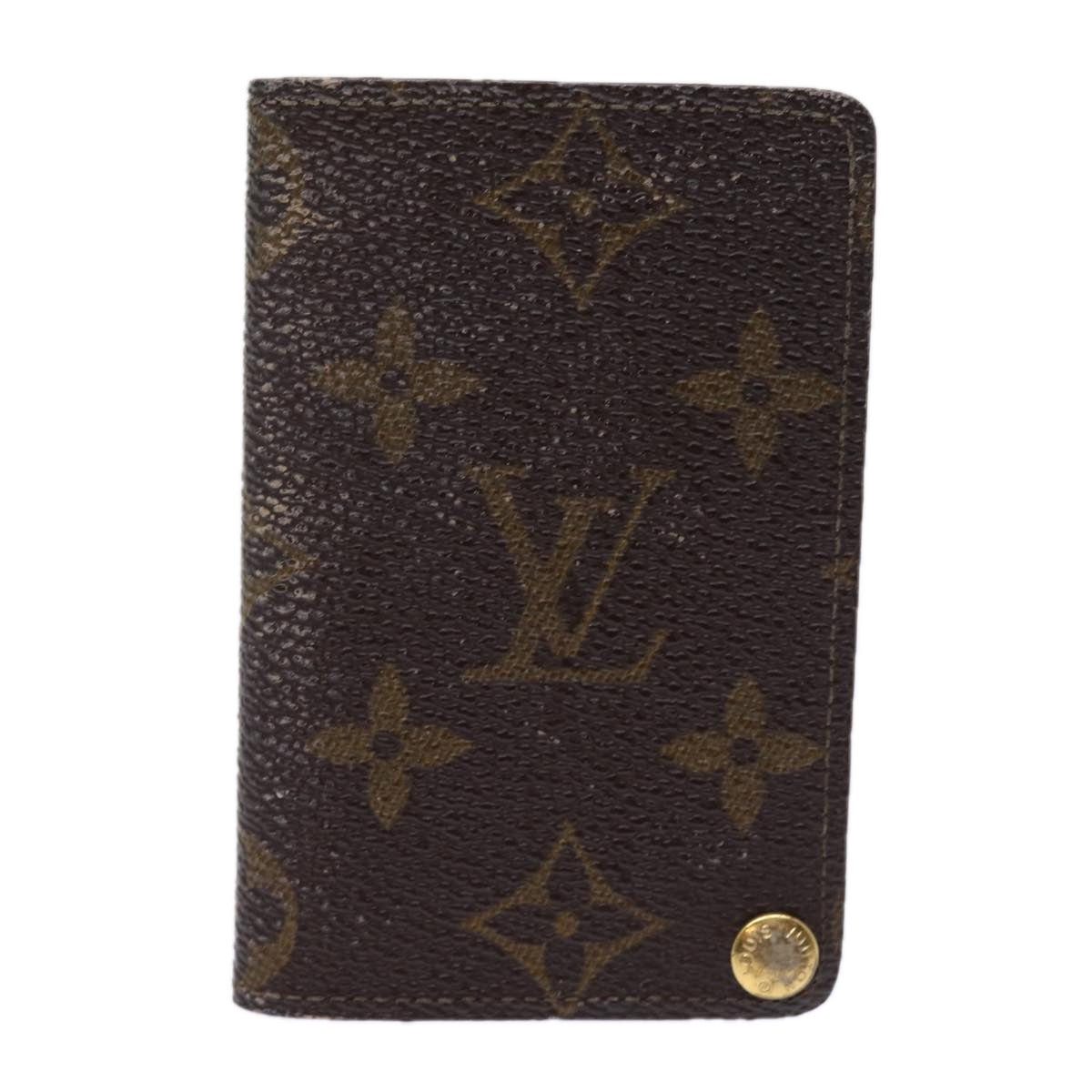 LOUIS VUITTON Monogram Porte Cartes Credit Pression Case M60937 LV Auth 77238