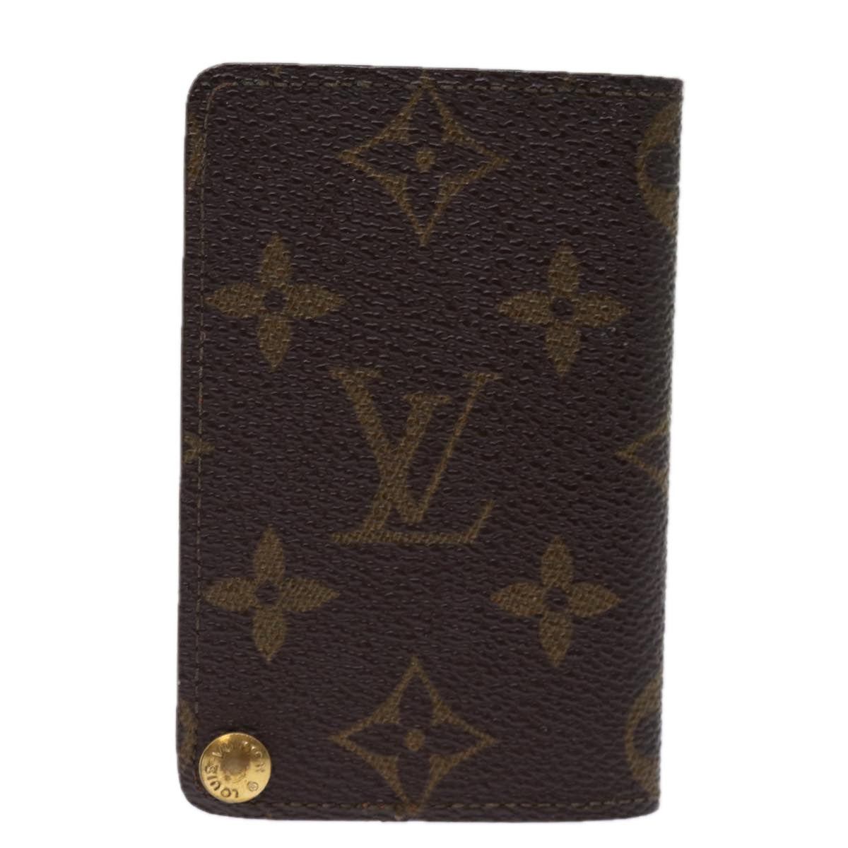 LOUIS VUITTON Monogram Porte Cartes Credit Pression Case M60937 LV Auth 77238