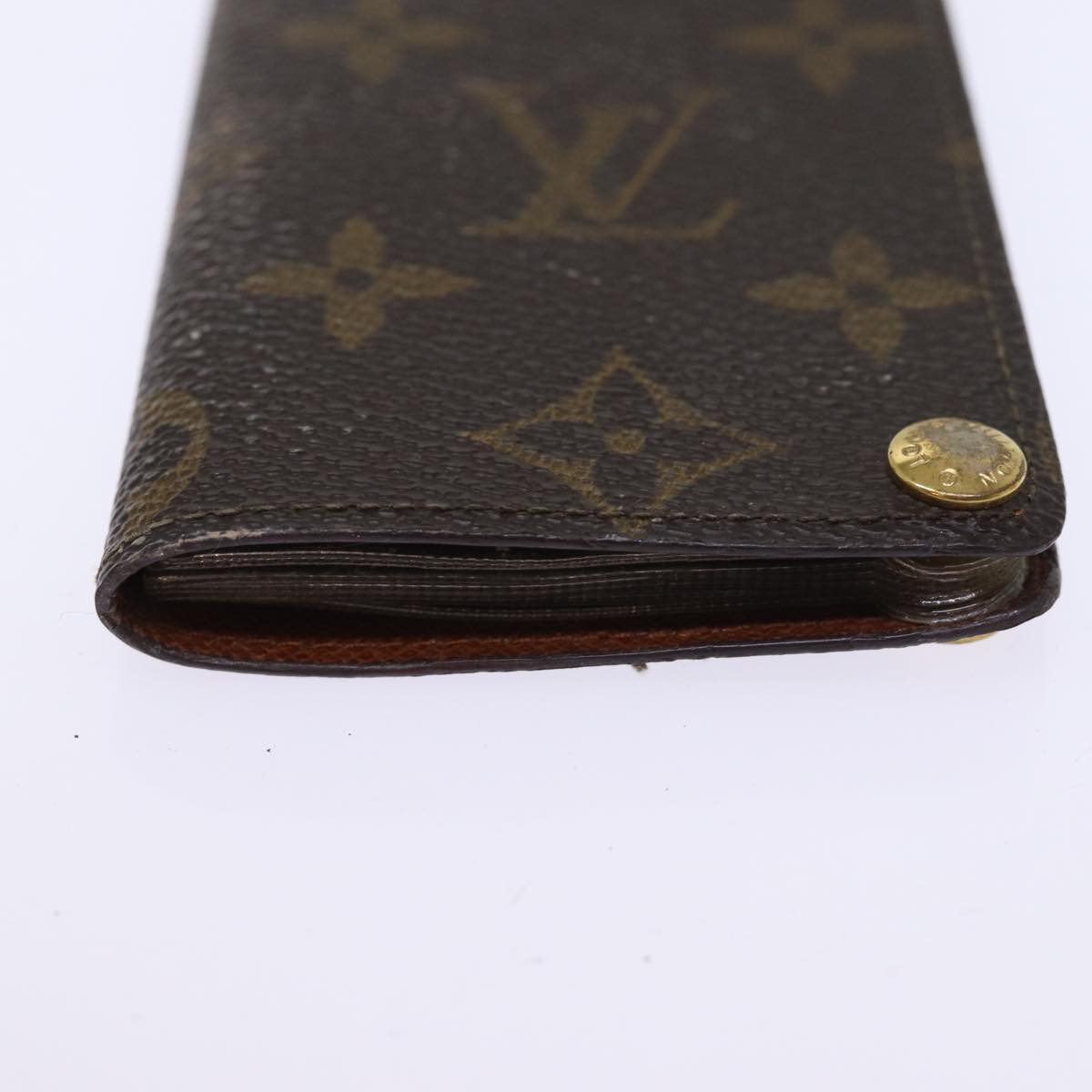 LOUIS VUITTON Monogram Porte Cartes Credit Pression Case M60937 LV Auth 77238