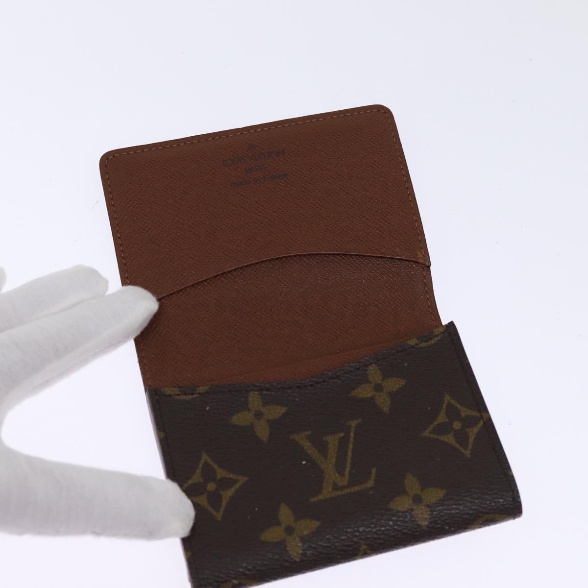 LOUIS VUITTON Monogram Amberop Cartes De Visit Card Case M62920 LV Auth 77239