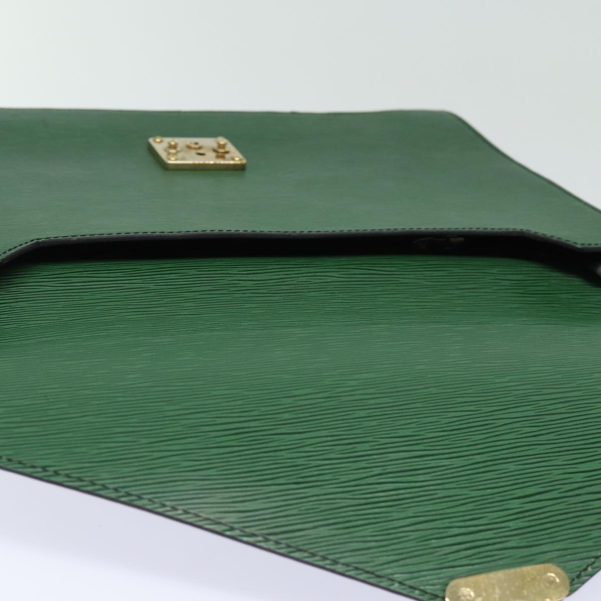 LOUIS VUITTON Epi Porte Documents Bandouliere Briefcase Green M54464 Auth 77249