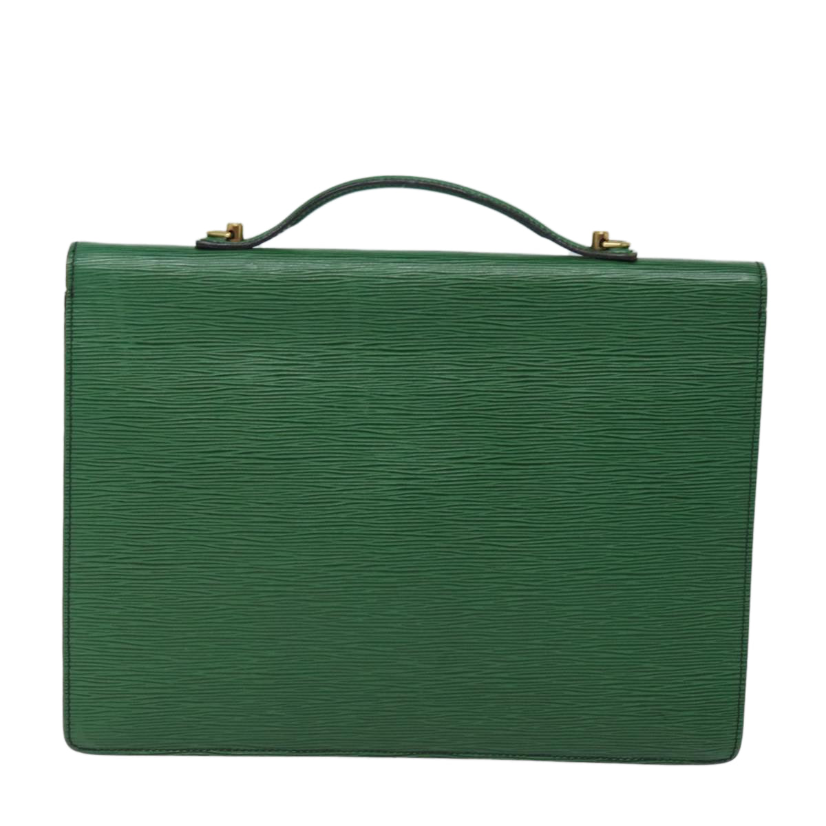 LOUIS VUITTON Epi Porte Documents Bandouliere Briefcase Green M54464 Auth 77249