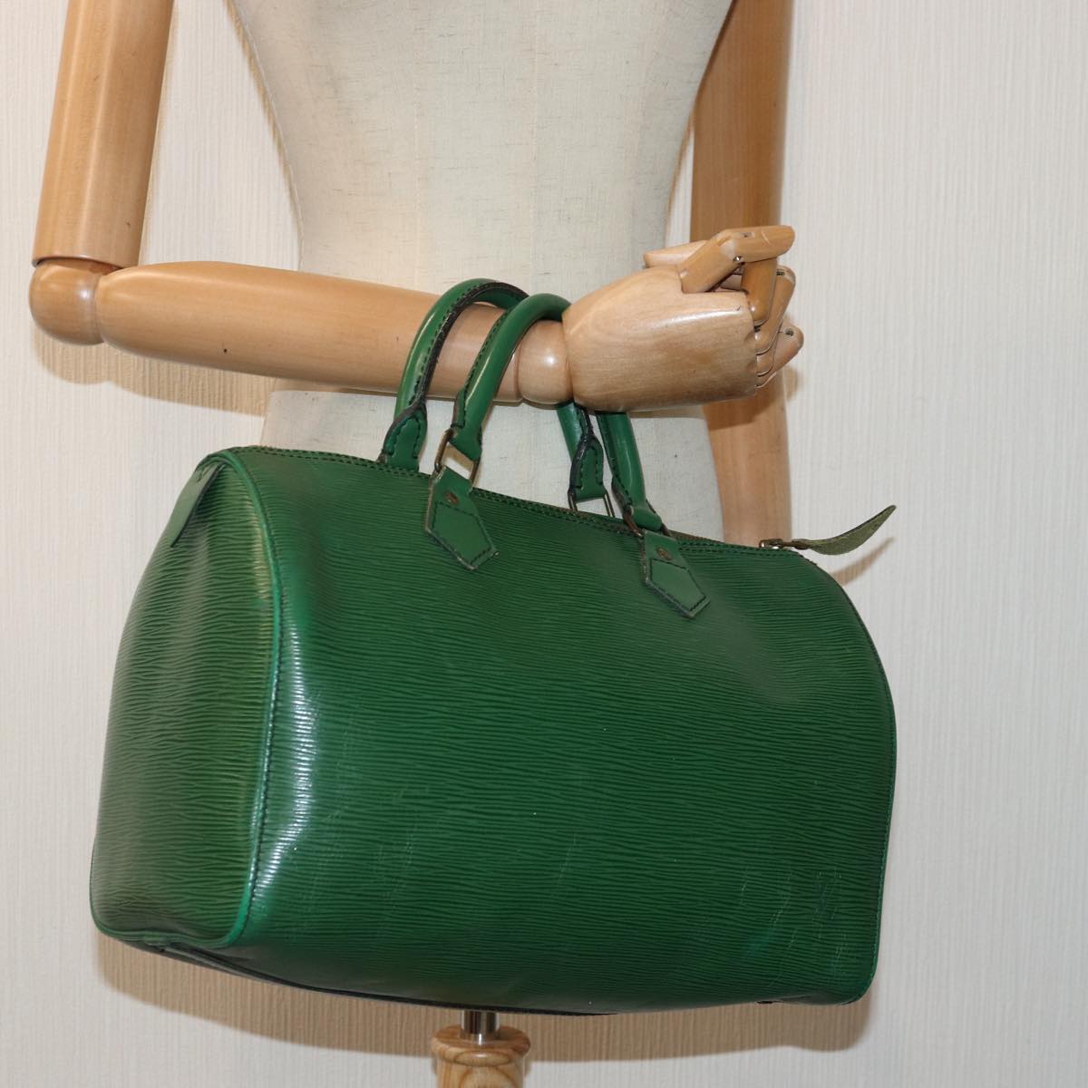 LOUIS VUITTON Epi Speedy 30 Hand Bag Borneo Green M43004 LV Auth 77315