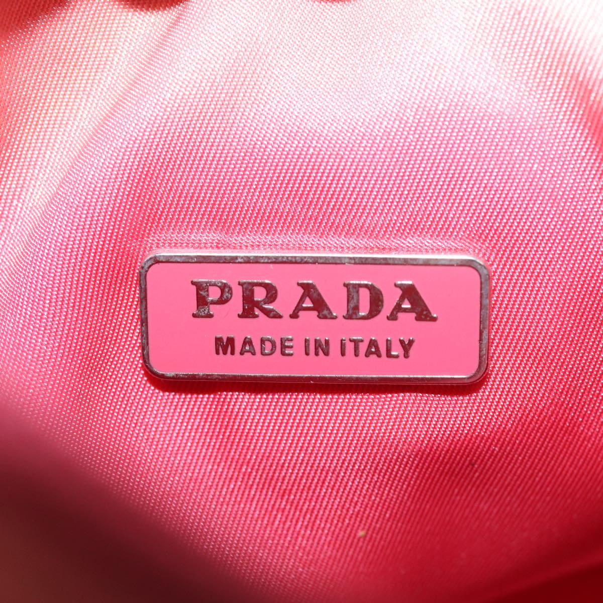 PRADA Hand Bag Nylon Pink Auth 77341