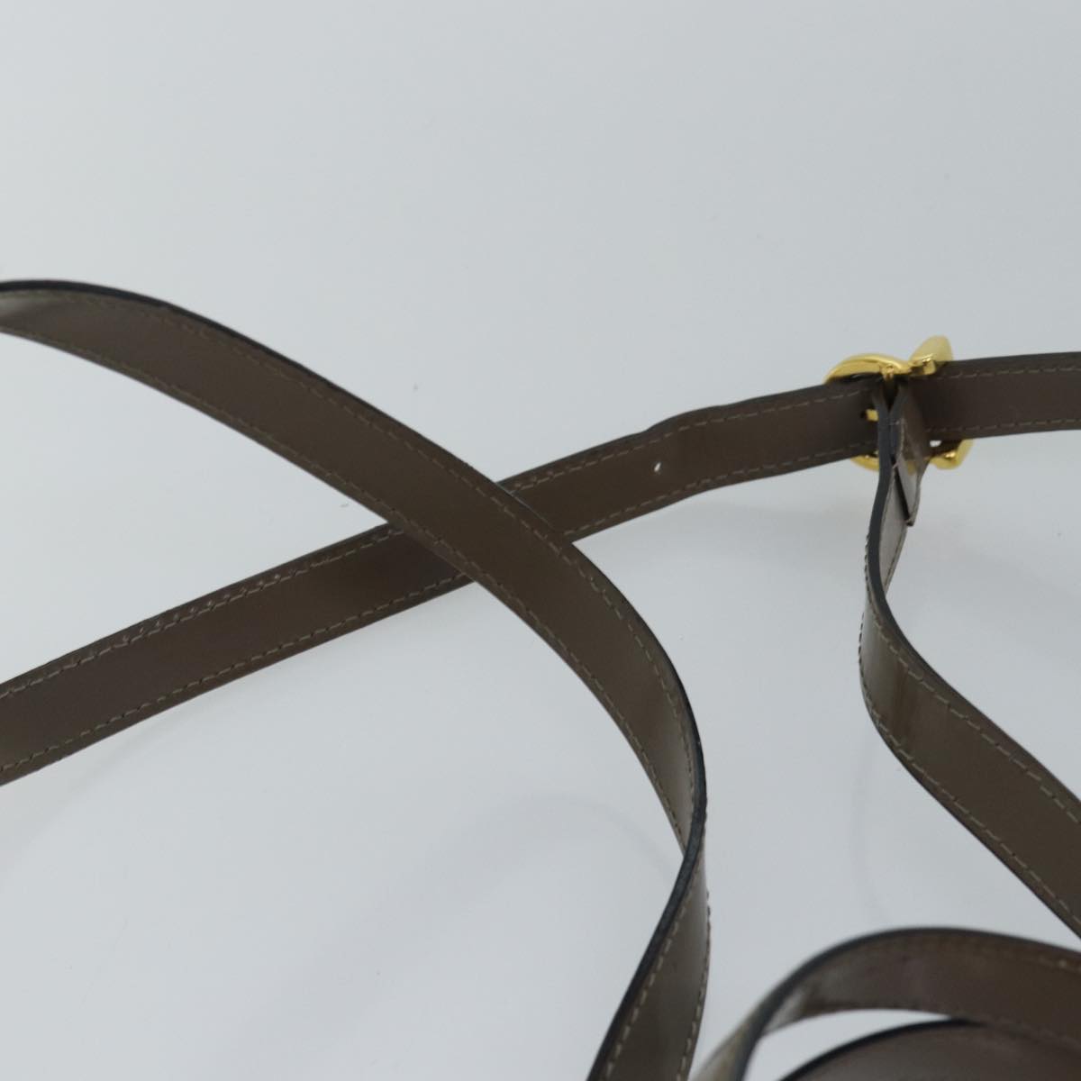 Salvatore Ferragamo Gancini Hand Bag Enamel 2way Gray Auth 77671