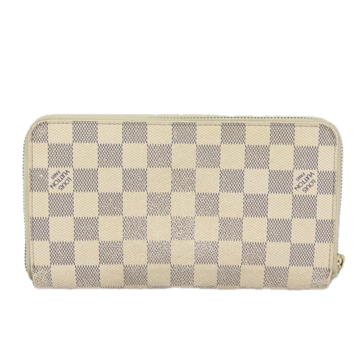 LOUIS VUITTON Damier Azur Zippy Organizer Long Wallet N60012 LV Auth 77704