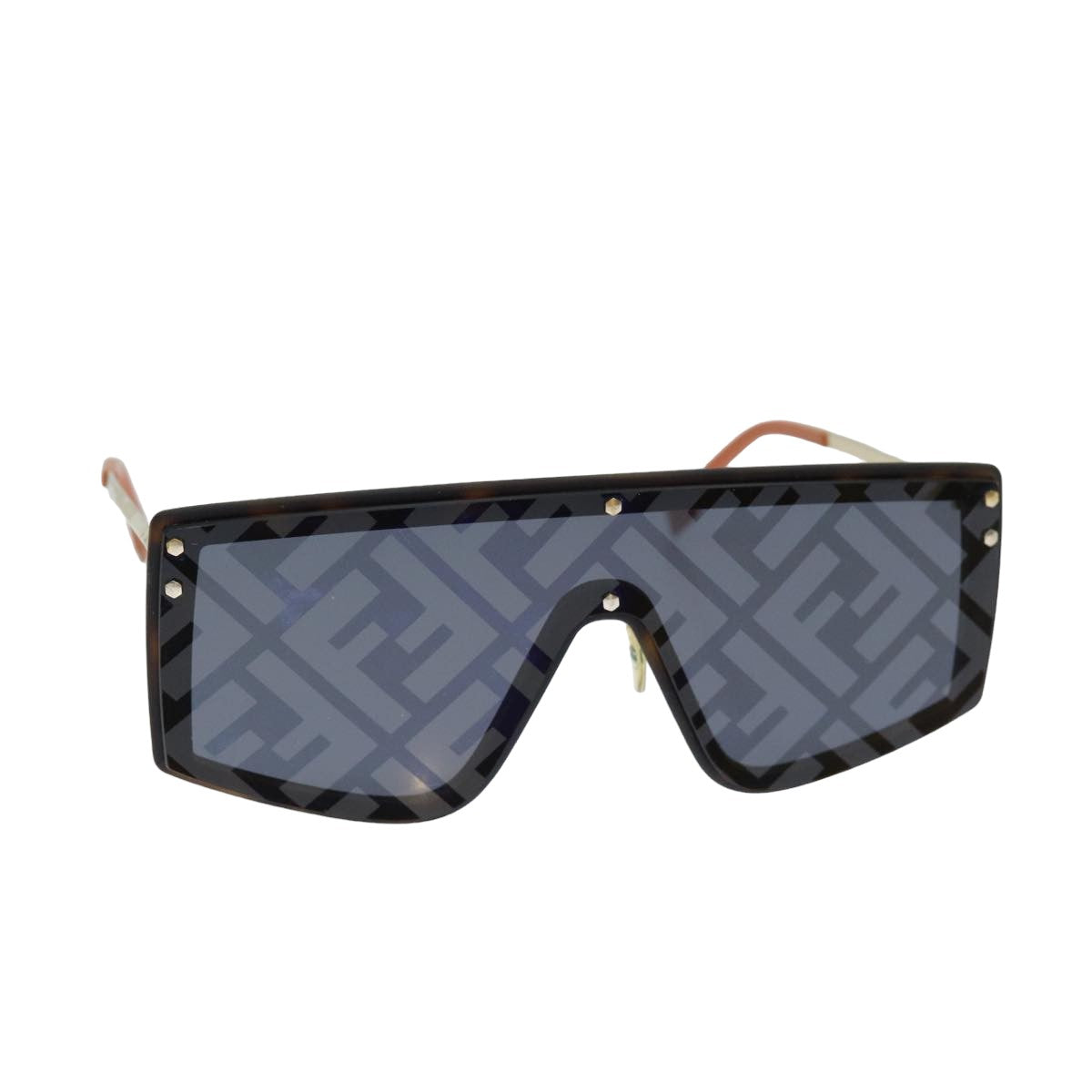 FENDI Zucca Canvas Sunglasses Black Auth 77748