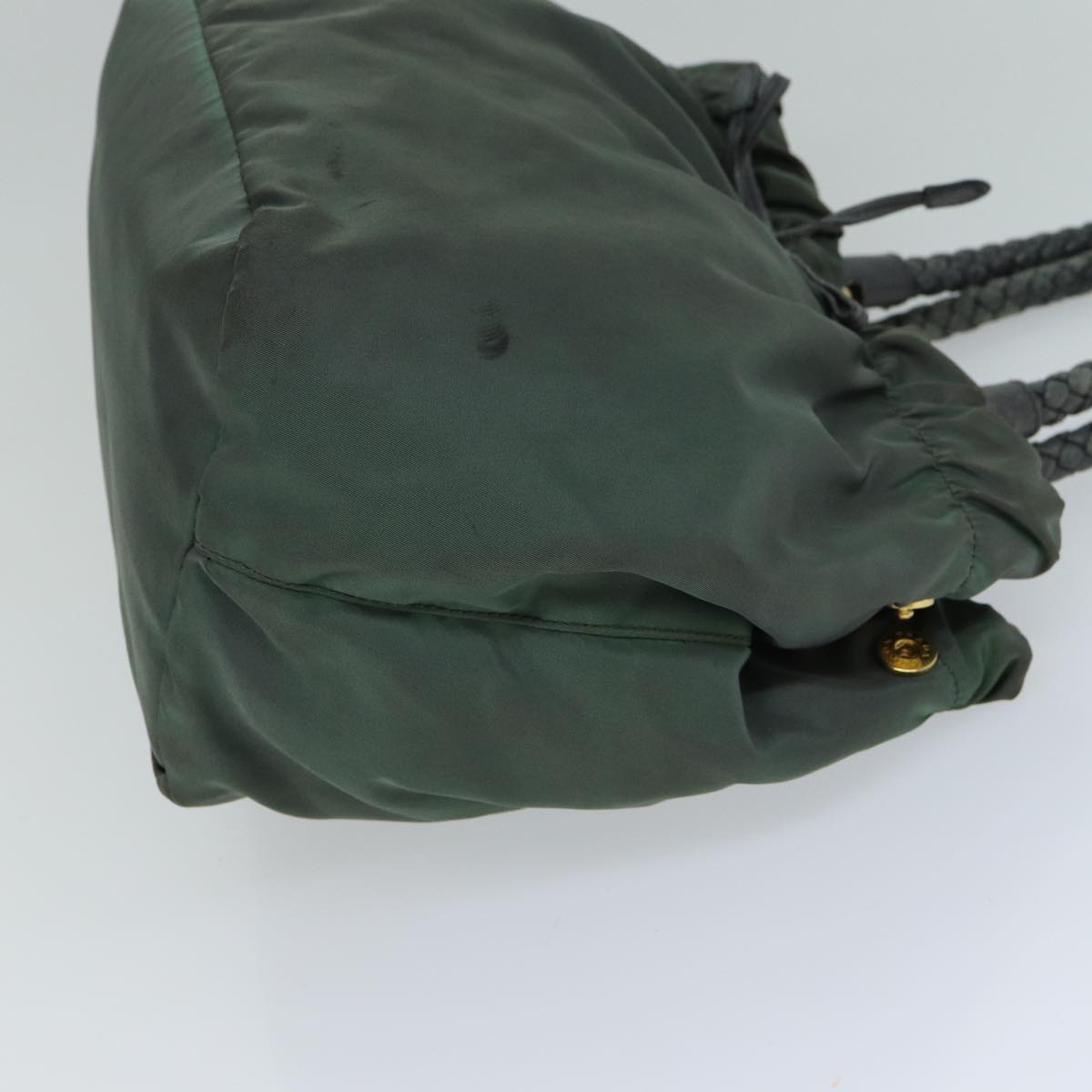 PRADA Hand Bag Nylon 2way Khaki Auth 77763