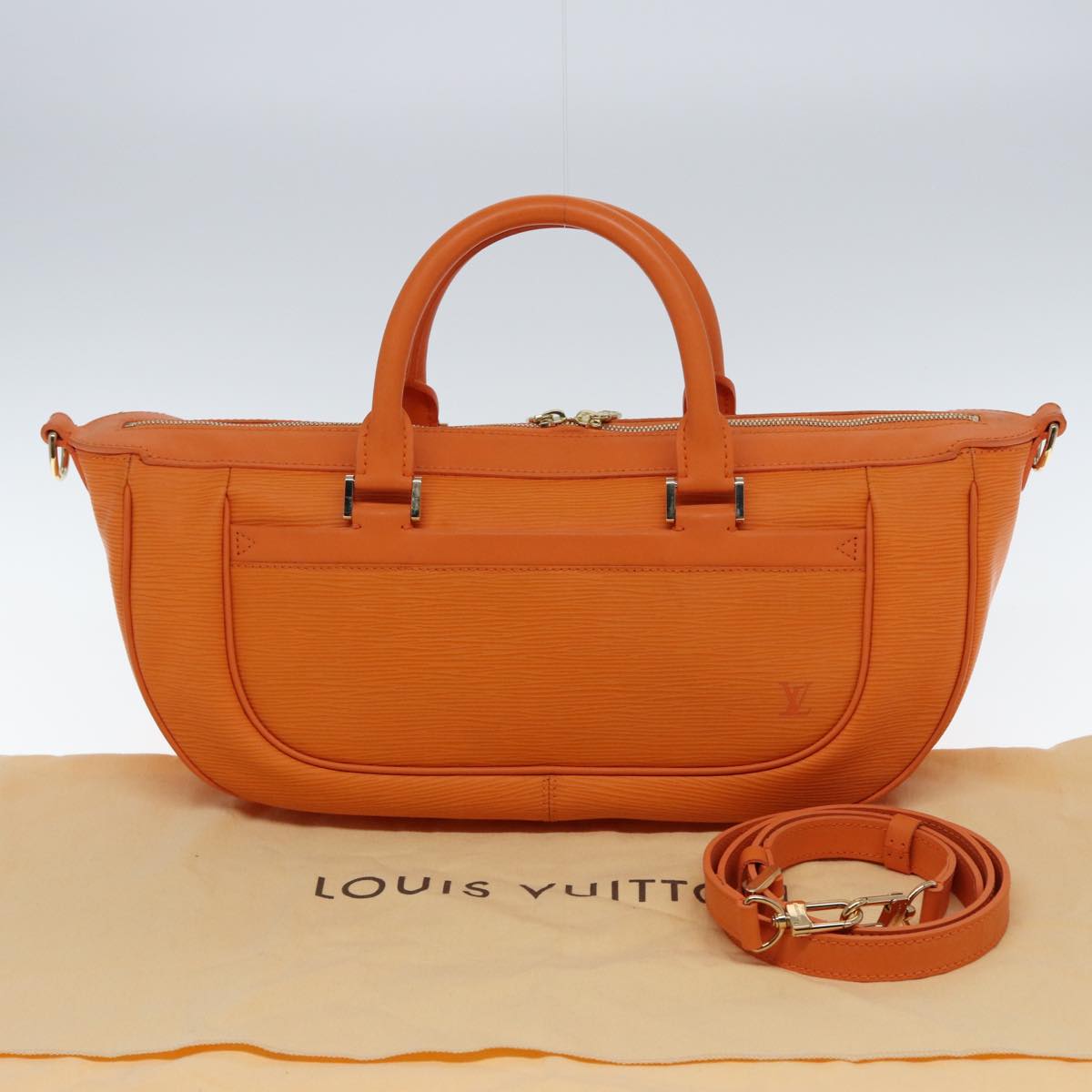 LOUIS VUITTON Epi Danura GM Hand Bag Orange Mandarin M5890H LV Auth 77879V