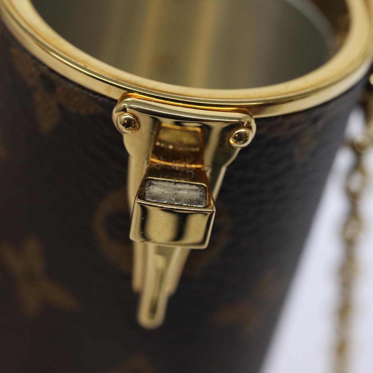 LOUIS VUITTON Monogram Lipstick Case Cosmetic Pouch MP2406 LV Auth 78001A