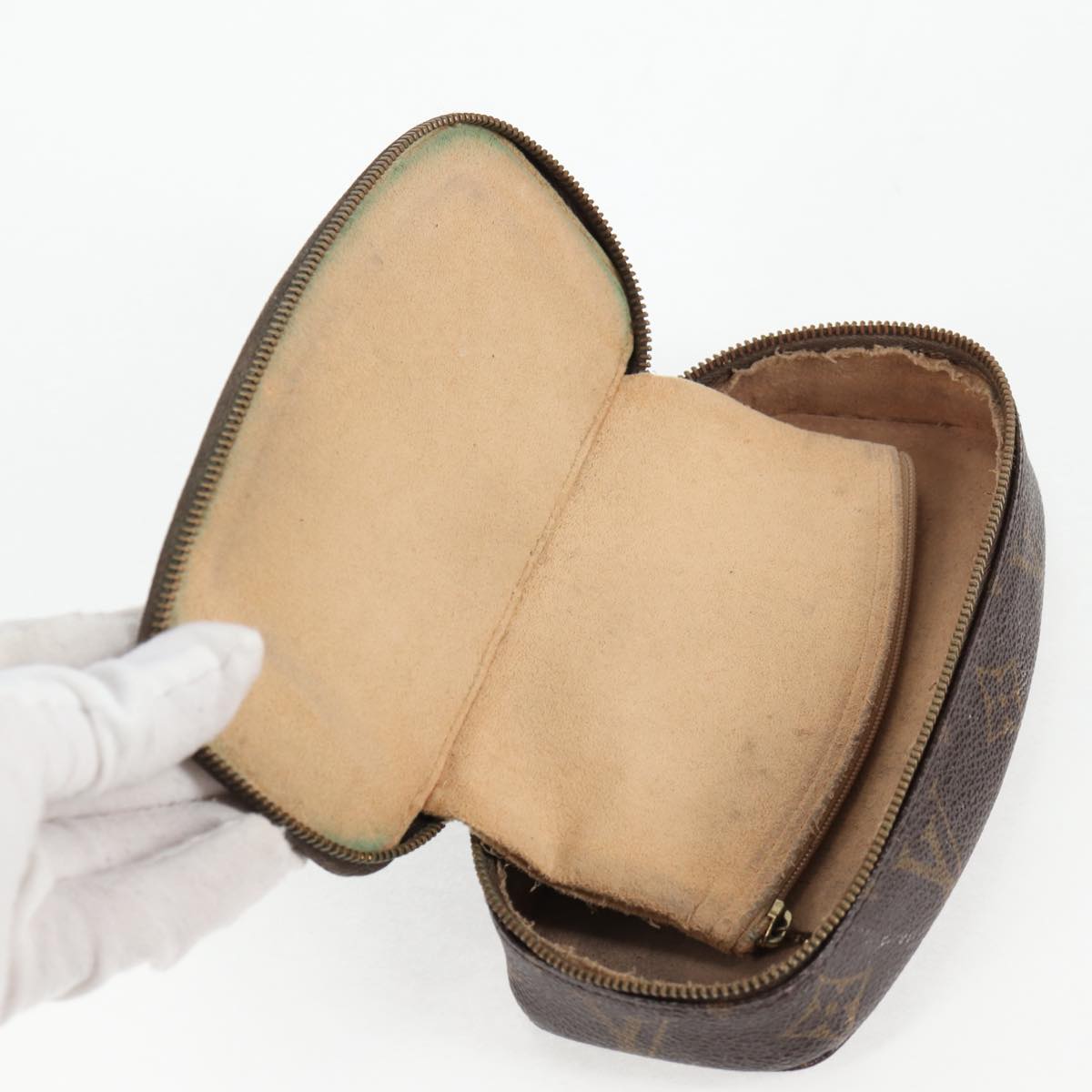 LOUIS VUITTON Monogram Poche Monte Carlo Jewelry Box M47352 LV Auth 78002