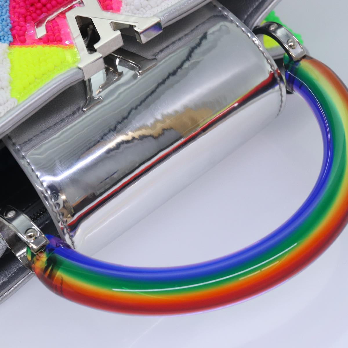 LOUIS VUITTON Ugo Rondinone Unique Edition Harlequin Resin Artycapucines BB