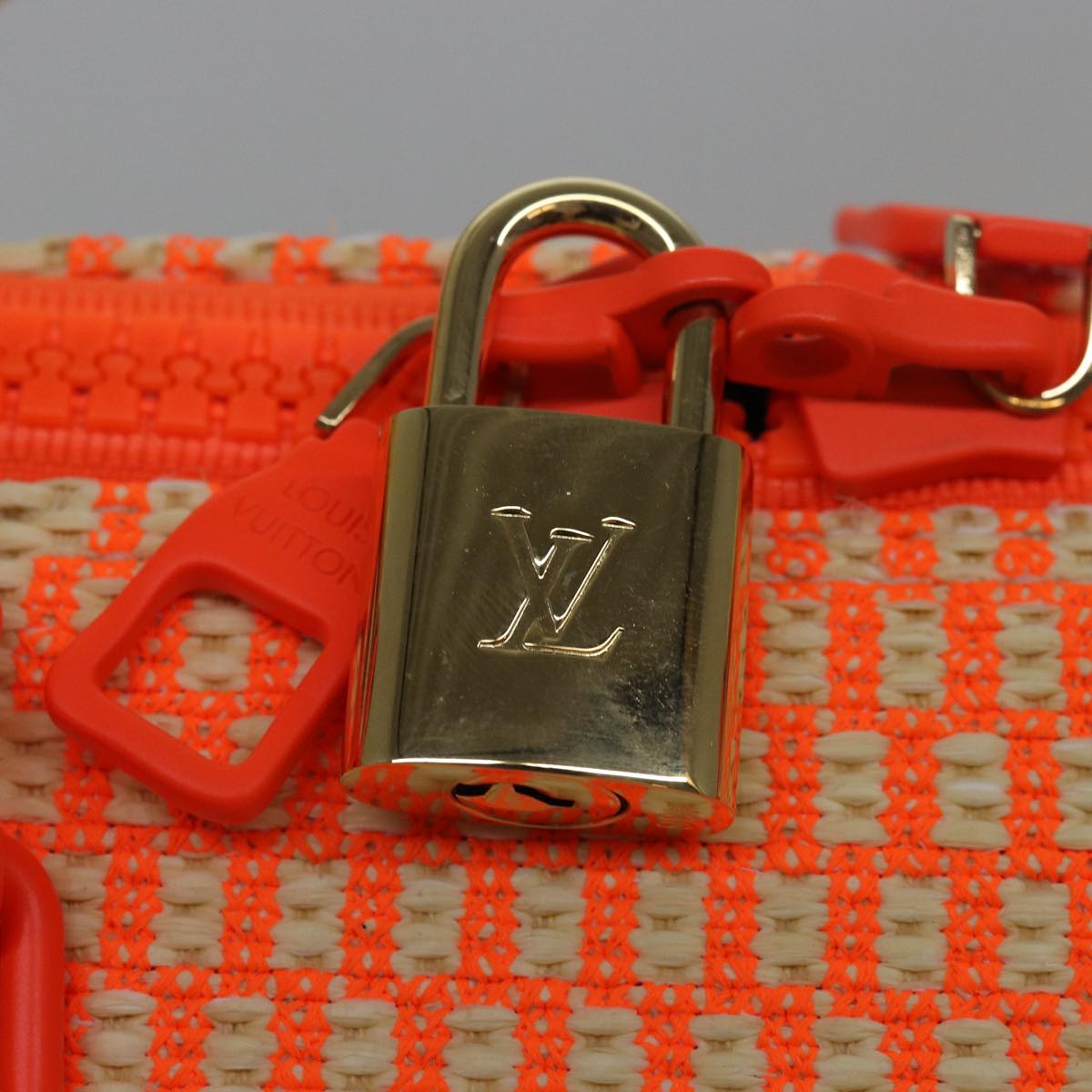 LOUIS VUITTON Damier Giant Keepall Bandouliere 50 Bag Beige M57419 Auth 78074S