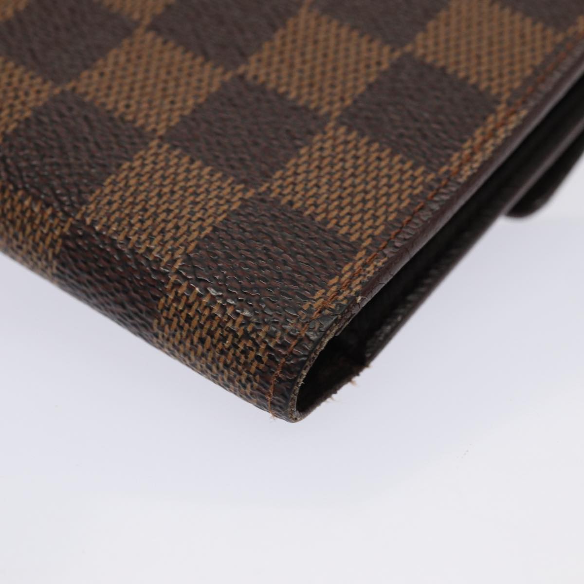 LOUIS VUITTON Damier Ebene Porte Tresor Etui Papie Wallet N61202 LV Auth 78108