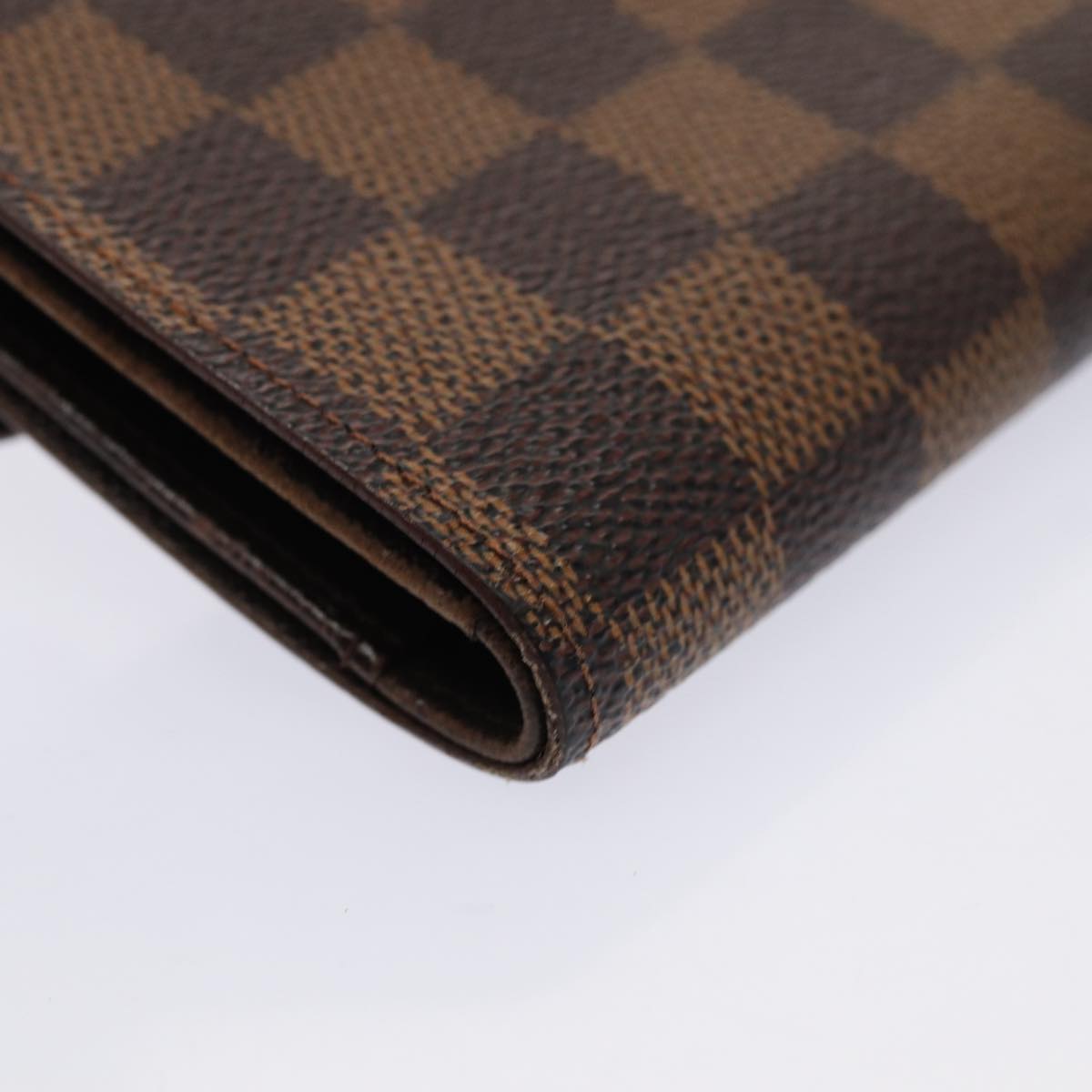 LOUIS VUITTON Damier Ebene Porte Tresor Etui Papie Wallet N61202 LV Auth 78108