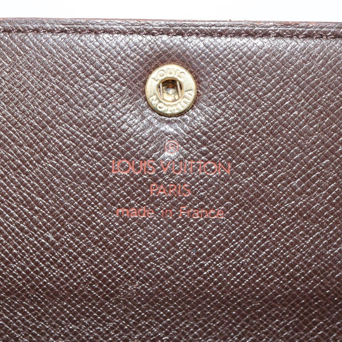 LOUIS VUITTON Damier Ebene Porte Tresor Etui Papie Wallet N61202 LV Auth 78108