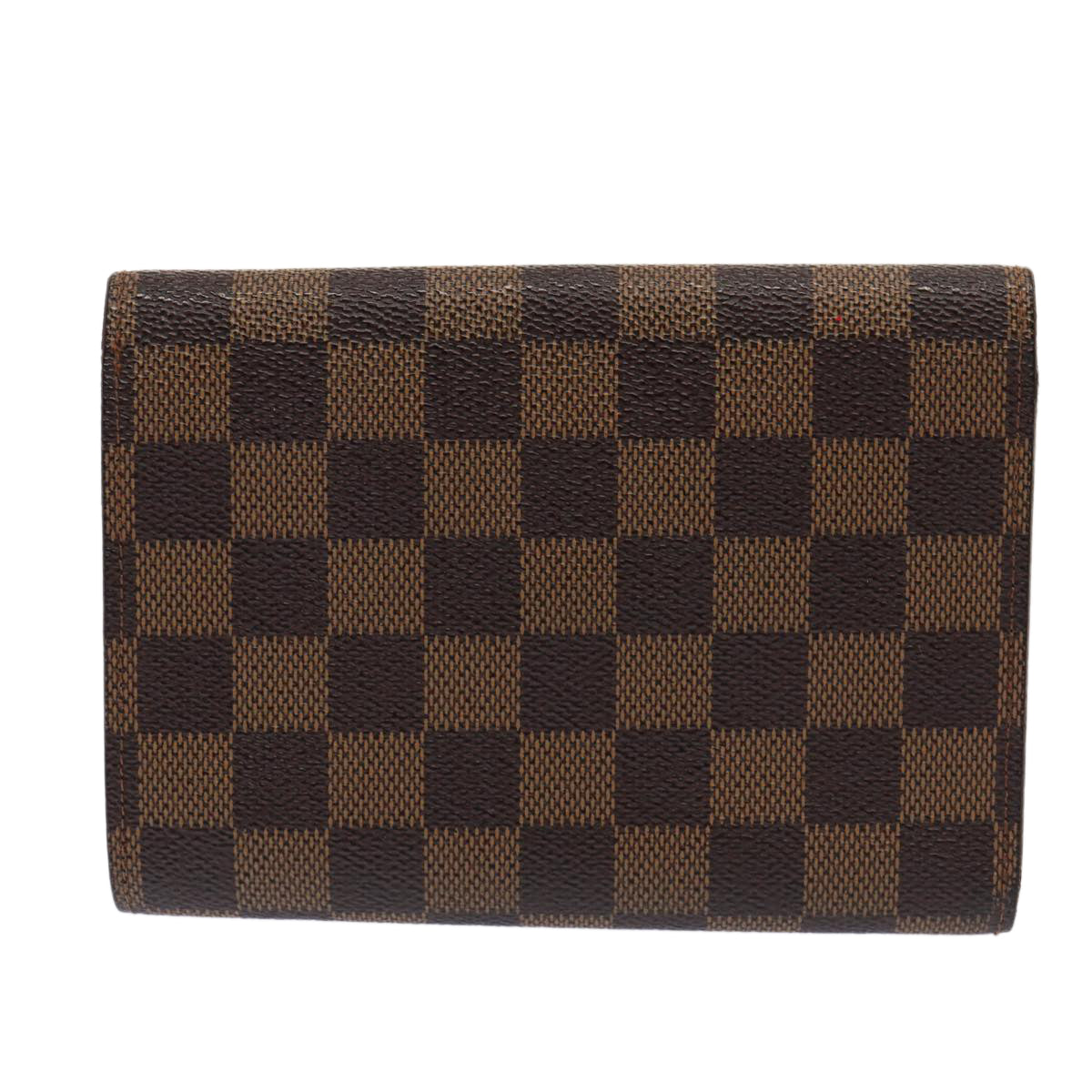 LOUIS VUITTON Damier Ebene Porte Tresor Etui Papie Wallet N61202 LV Auth 78108