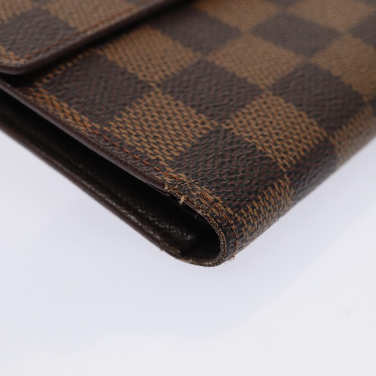 LOUIS VUITTON Damier Ebene Porte Tresor Etui Papie Wallet N61202 LV Auth 78108