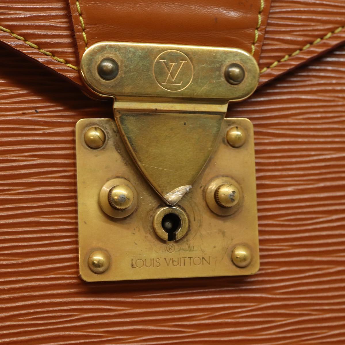 LOUIS VUITTON Epi Porte Documents Bandouliere Brown M54468 LV Auth 78147