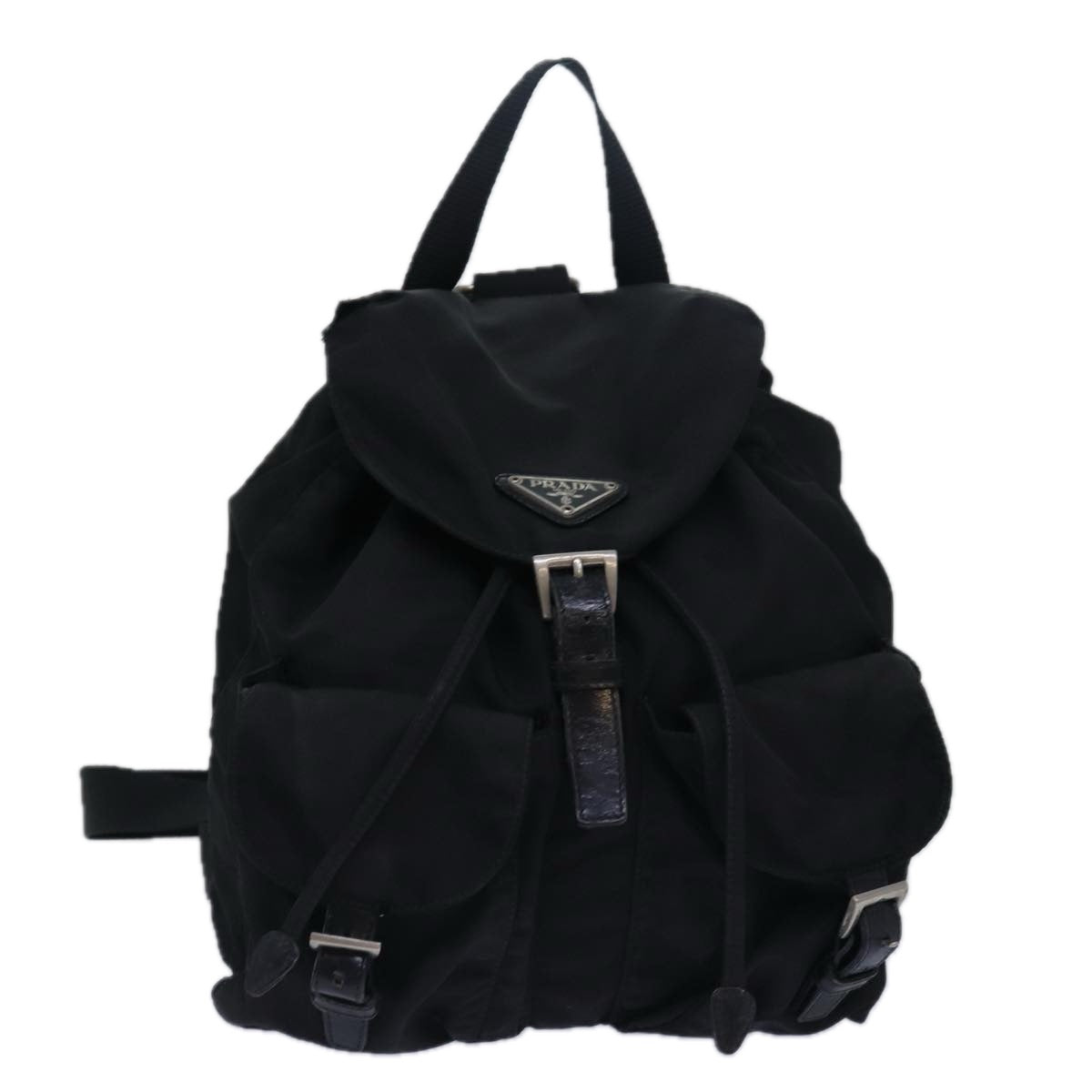 PRADA Backpack Nylon Black Auth 78254