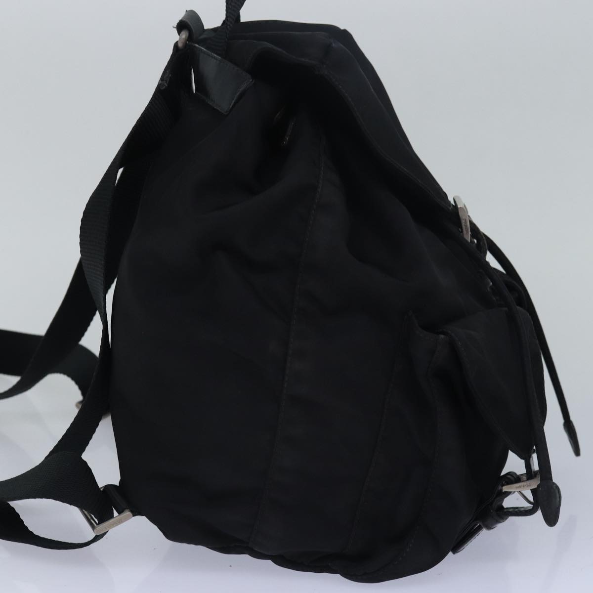 PRADA Backpack Nylon Black Auth 78254