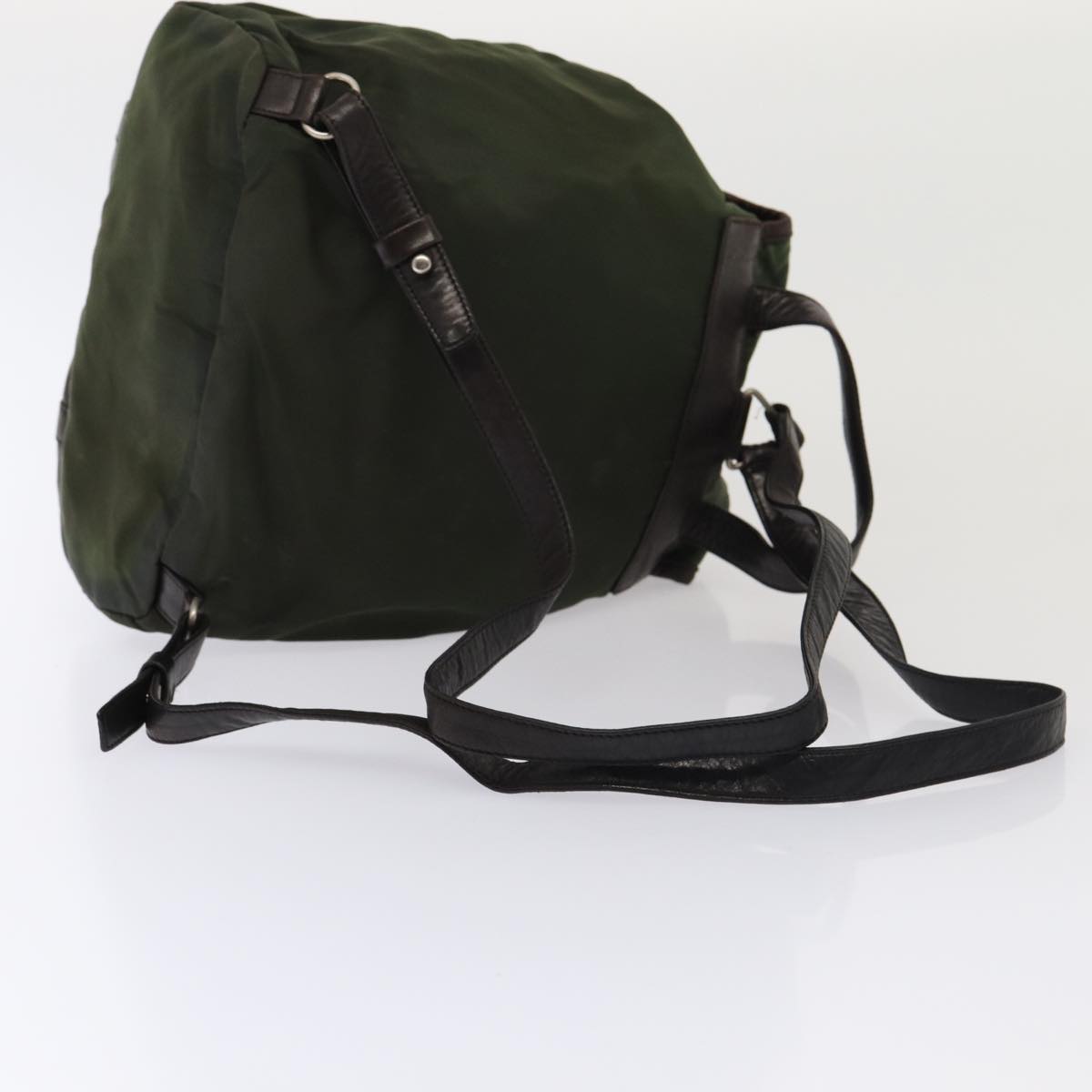 PRADA Backpack Nylon Khaki Auth 78357